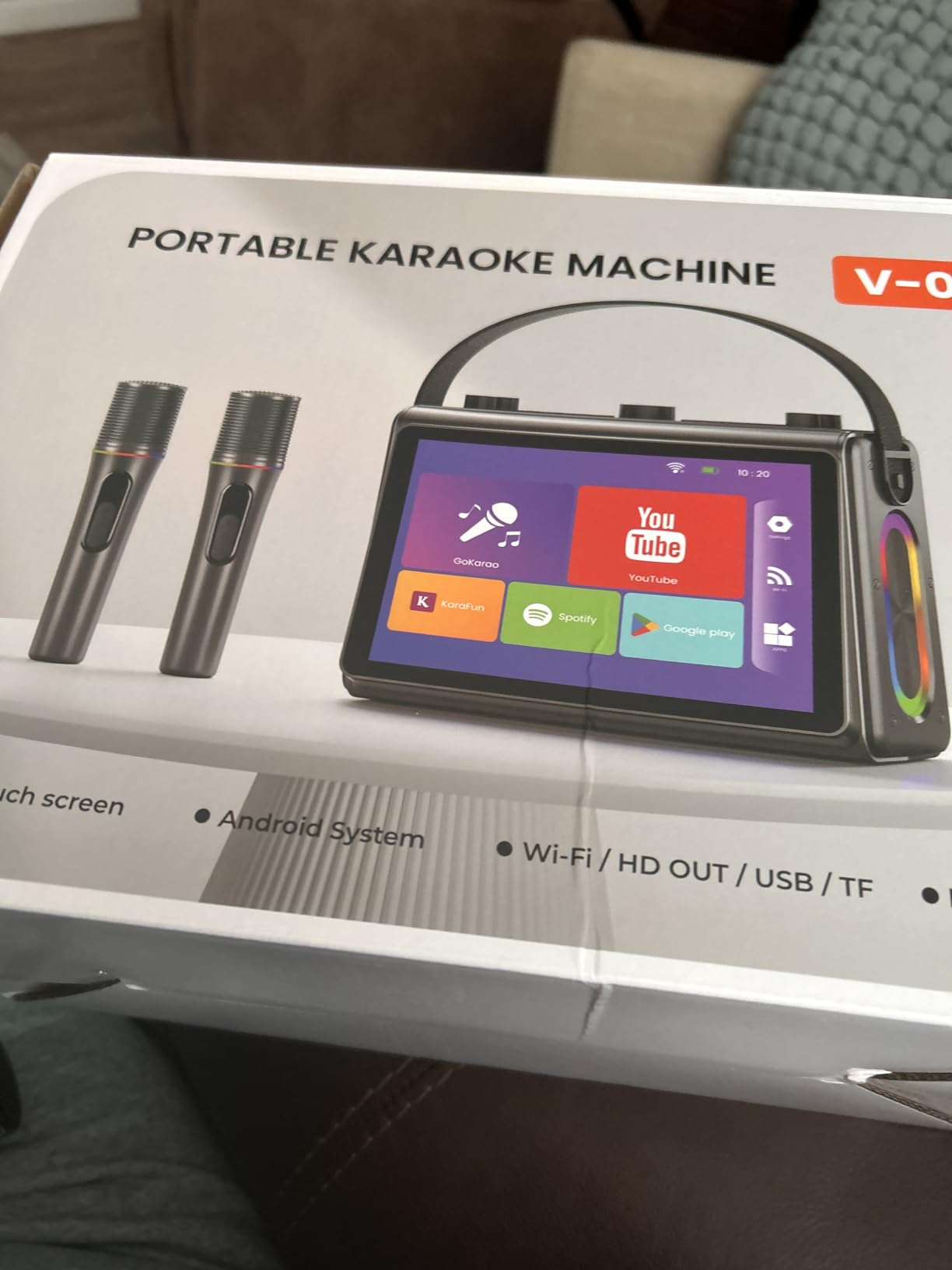 Karaoke Machine for Adults, Built-in 10.1