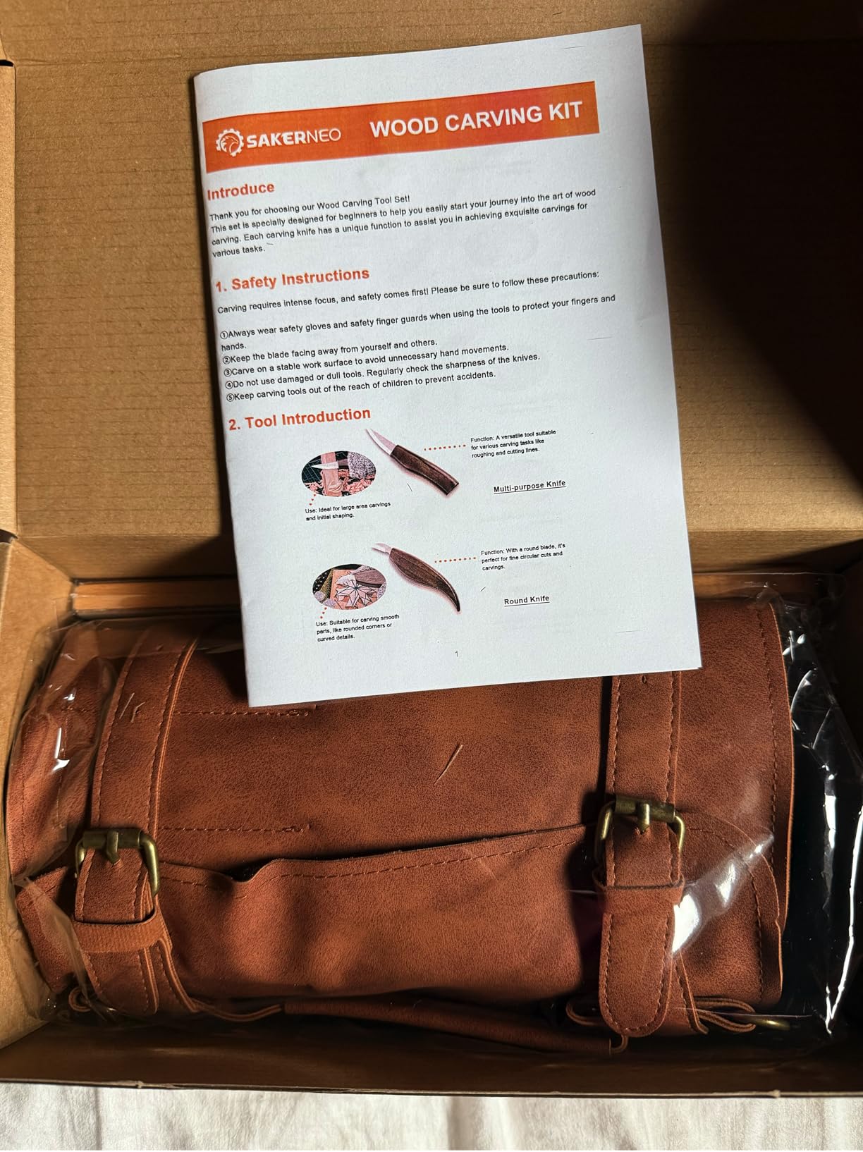 Deluxe Wood Carving Kit, 25 Piece Wood Carving Tools with Thick Leather Storage Bag,Wood Whittling Tools -Ideal Woodworking Tools and Hobbies for Beginners Enthusiasts Gift DIY customer photo 2