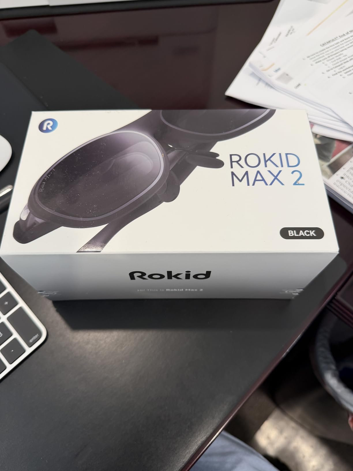 Rokid Max AR Glasses Blue, Smart Video Glasses with 360'' Micro-OLED Virtual Theater, 50° FOV, 600nits Brightness, Display Compatibility with iOS Mac ipad Android, Consoles and Computers customer photo 2