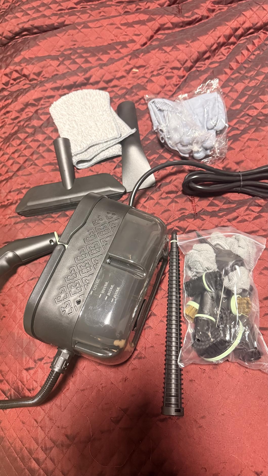 Steam Cleaner, Portable Steamer for Cleaning with 16pcs Accessories, 6-Level Adjustable, 15s Heat-Up, Handheld Steam Cleaner for Home for Tile, Grease, Dirt, Grout, Car Detailing, Green customer photo 2