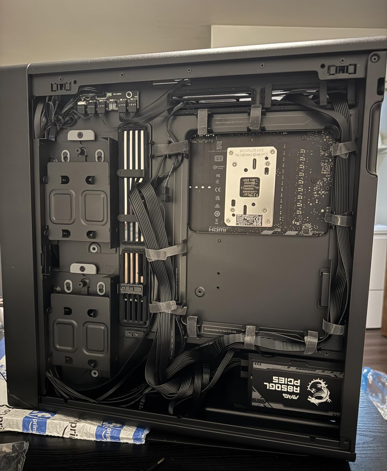 HAVN BF 360 Flow High Airflow ATX Mid Tower PC Case, Semi-Open SGCC Steel Frame, SimpliCable Cable Management, 2X 180mm Fan, 1x 140mm Fan 360mm Radiator Mounts, Magnetic Panels - Black customer photo 2