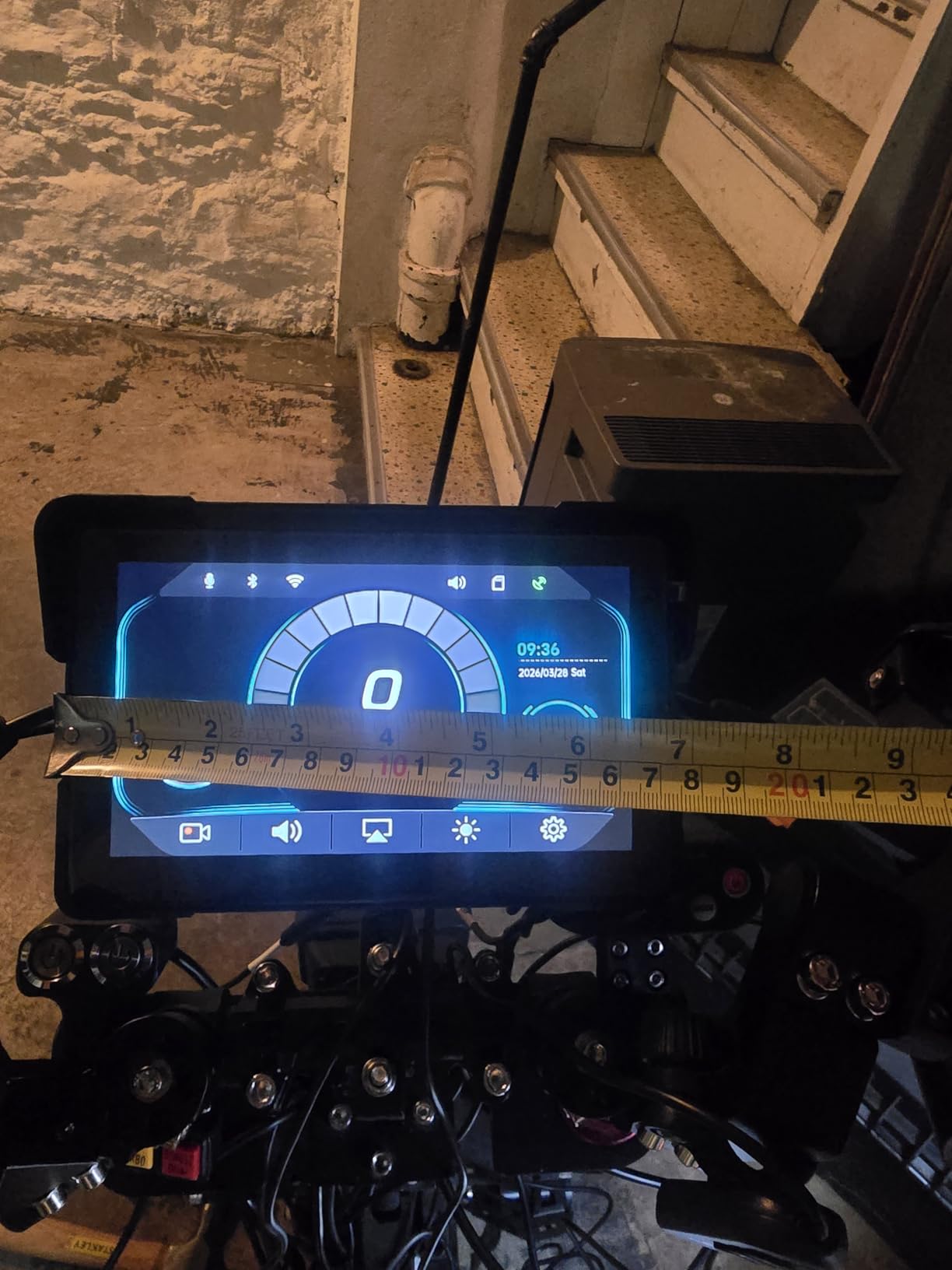 Artman Motorcycle Dash cam Front and Rear, 7'' IPS Touch Screen, Portable Motorcycle Carplay for Apple Carplay and Android Auto GPS Navigation System, TPMS Compatible, IP67 Waterproof & 64G SD Card customer photo 1