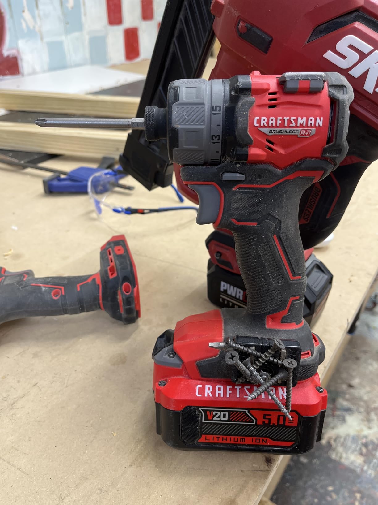CRAFTSMAN V20 BRUSHLESS RP Compact Drill/Driver, Variable Speeed Trigger, Built In LED, Includes Battery and Charger (CMCD714D1) customer photo 1