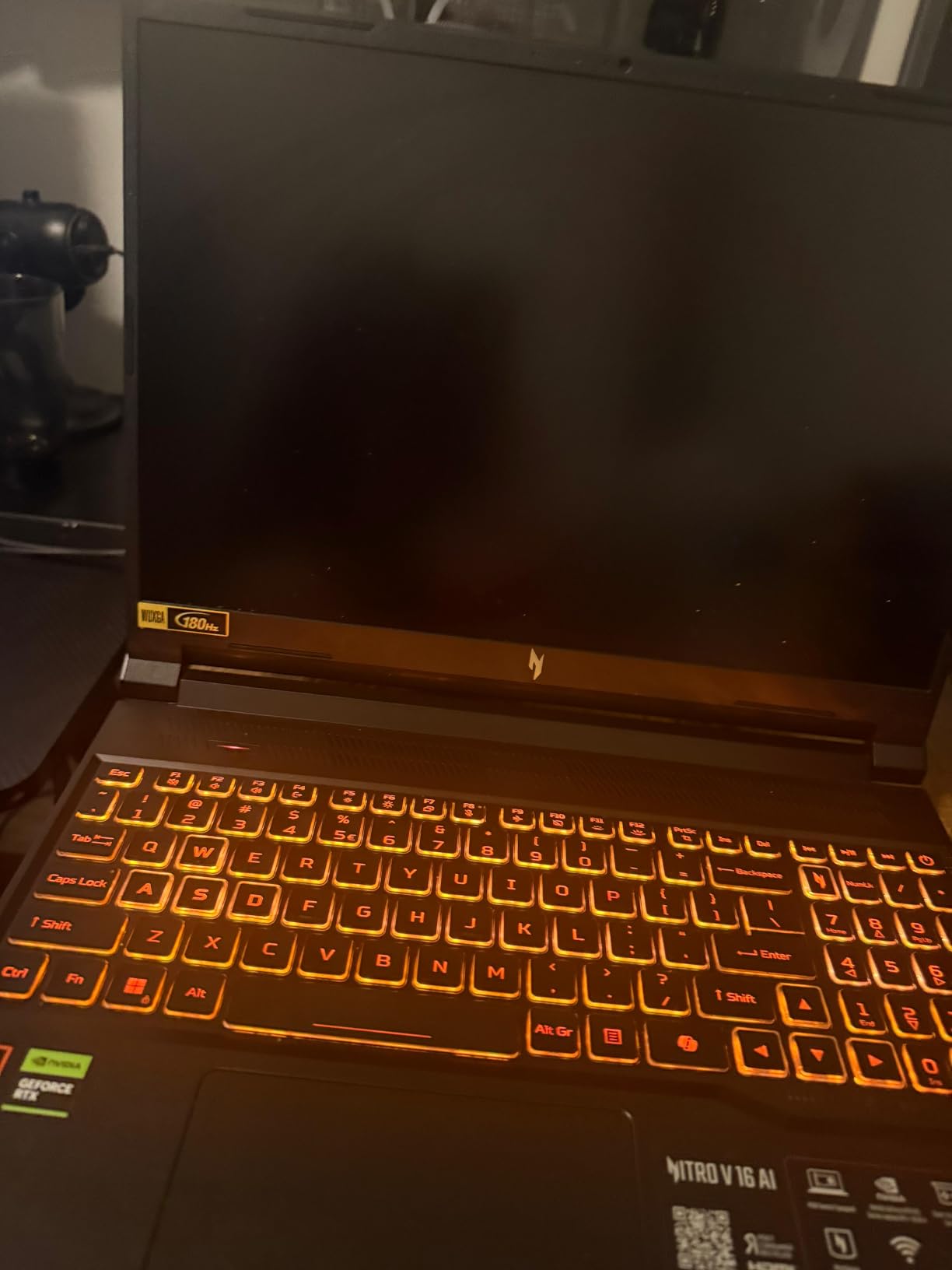 acer Nitro V 16 AI WUXGA (1920 x 1200) IPS 180Hz Gaming Laptop AI PC, AMD Ryzen 5 240 Processor, NVIDIA GeForce RTX 5050 8GB GDDR7 VRAM, 16GB RAM, 512GB SSD, (16