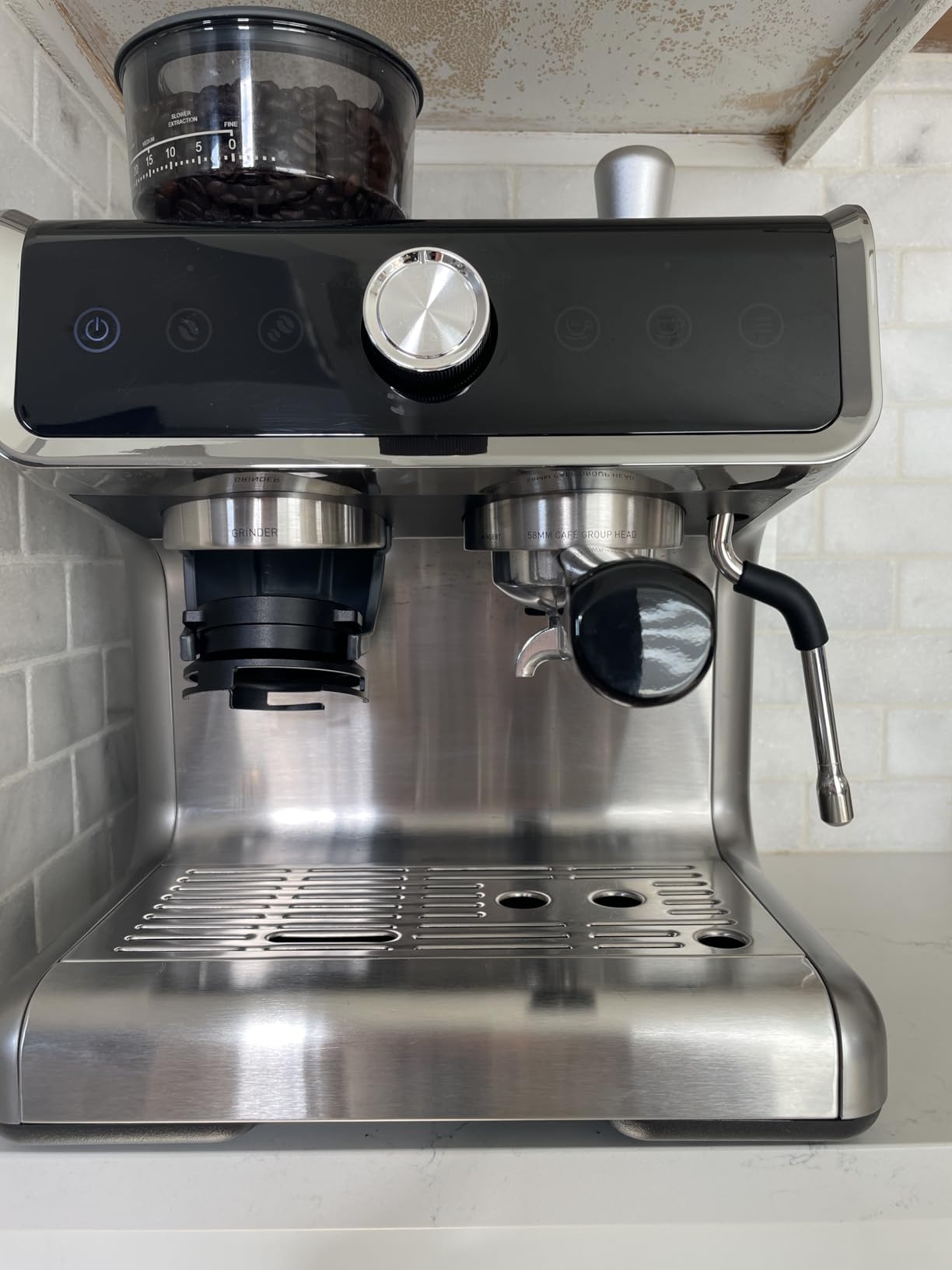 EUHOMY Espresso Machine with Grinder, 20 Bar Professional Espresso Coffee Maker for Home, with Milk Frother for Latte, Cappuccino & Barista-Style Drinks customer photo 2