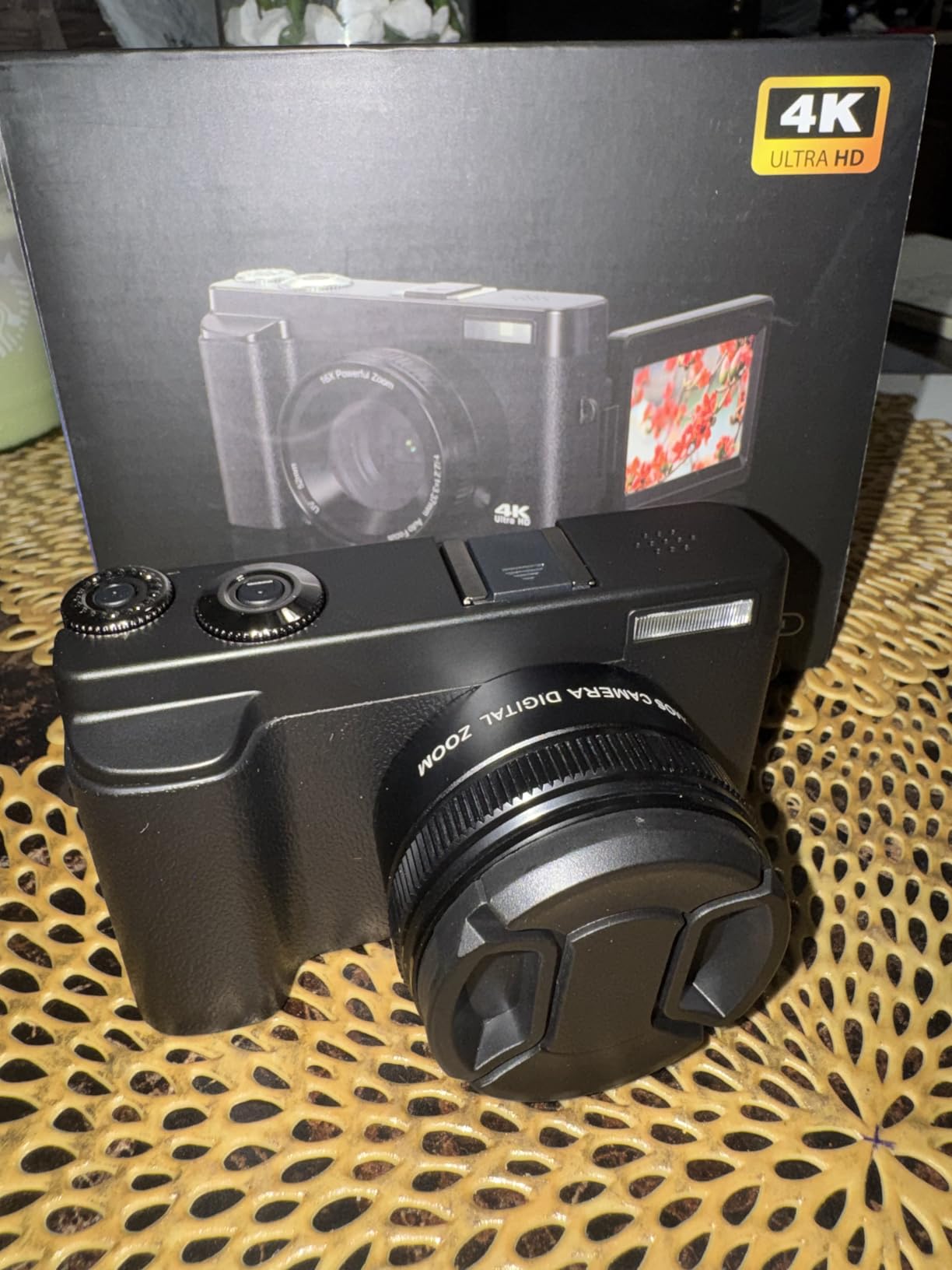 4K Digital Camera for Photography, WiFi Autofocus 64MP Vlogging Camera for YouTube, 180° 3