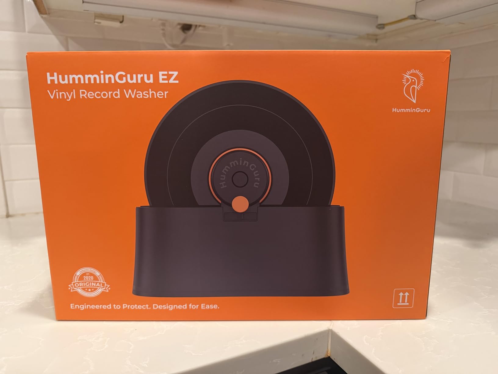 HumminGuru EZ Record Washer, Manual Vinyl Record Cleaner Machine with Easy Spin & Watertight Label Clamp, Record Cleaning Kit with Gentle Goat-Hair Brushes, Alcohol-Free LP Fluid, Drying Rack & Cloth customer photo 1