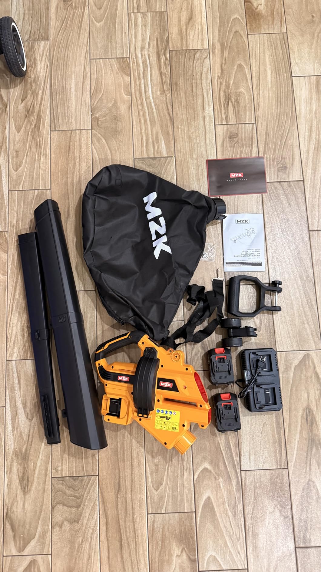 MZK 40V Cordless Leaf Blower Vacuum Mulcher, 3-in-1 Battery Powered Leaf Vacuum with 40L Bag, 600 CFM 160 MPH, 2x4.0Ah Batteries for Lawn, Yard Cleanup customer photo 2