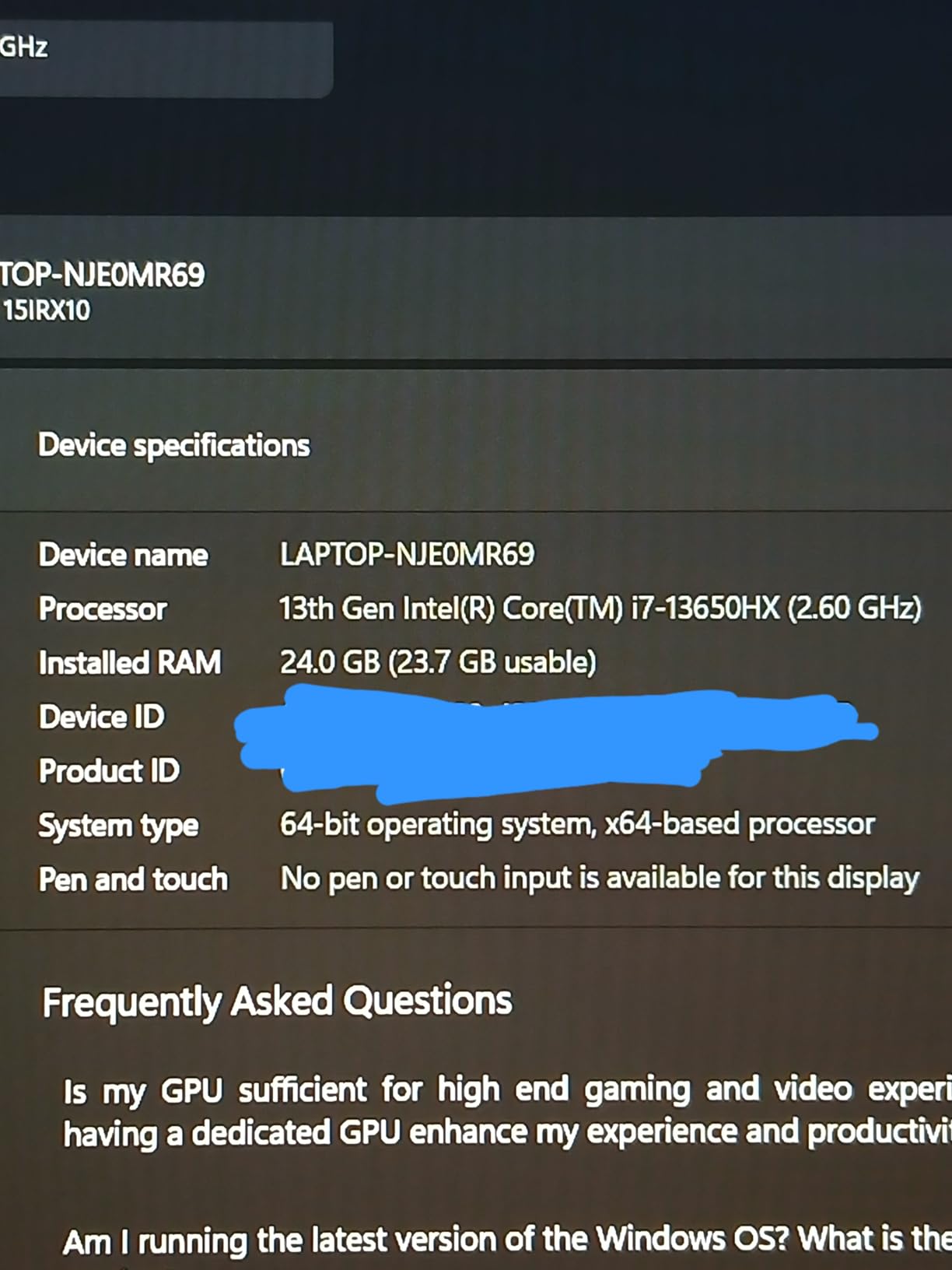 Lenovo Legion LOQ - AI-Powered Gaming Laptop - Intel Core i7-13650HX - 15.6