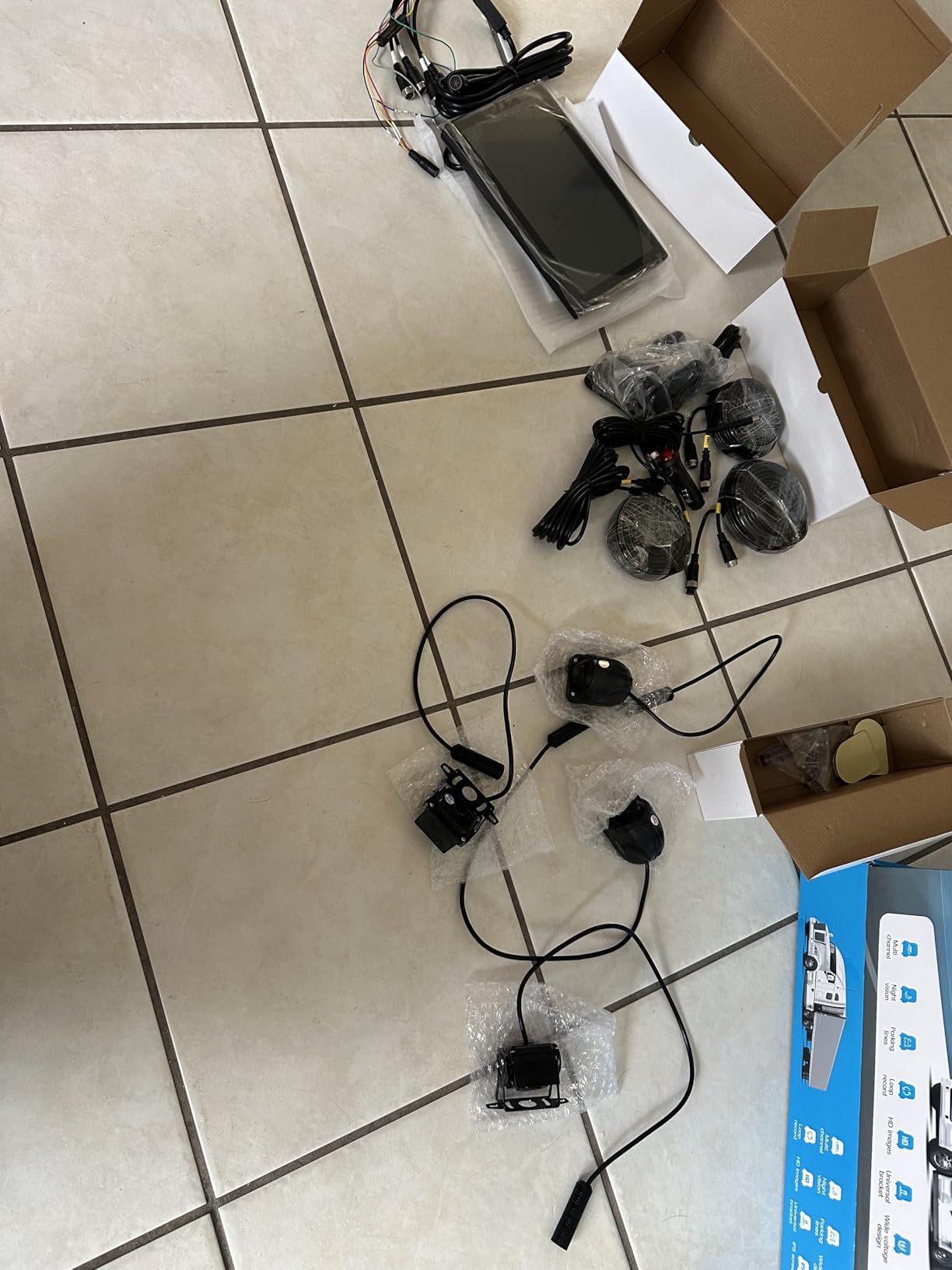 RV Backup Camera System - 10.1 Inch 4K Touchable 4 CH Monitor, 1080P IP69 Waterproof Wired Camera, DVR Loop Recording Bluetooth for Semi Truck Trailer Camper Pickup Bus customer photo 1