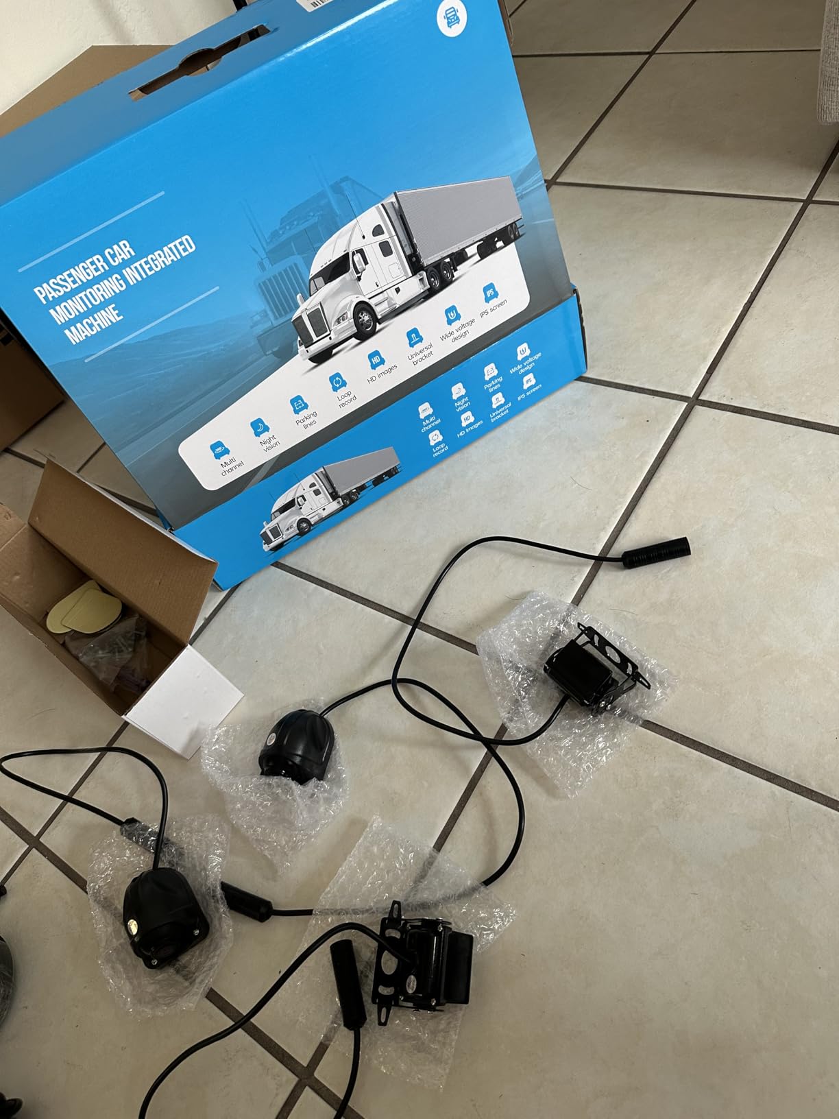 RV Backup Camera System - 10.1 Inch 4K Touchable 4 CH Monitor, 1080P IP69 Waterproof Wired Camera, DVR Loop Recording Bluetooth for Semi Truck Trailer Camper Pickup Bus customer photo 2