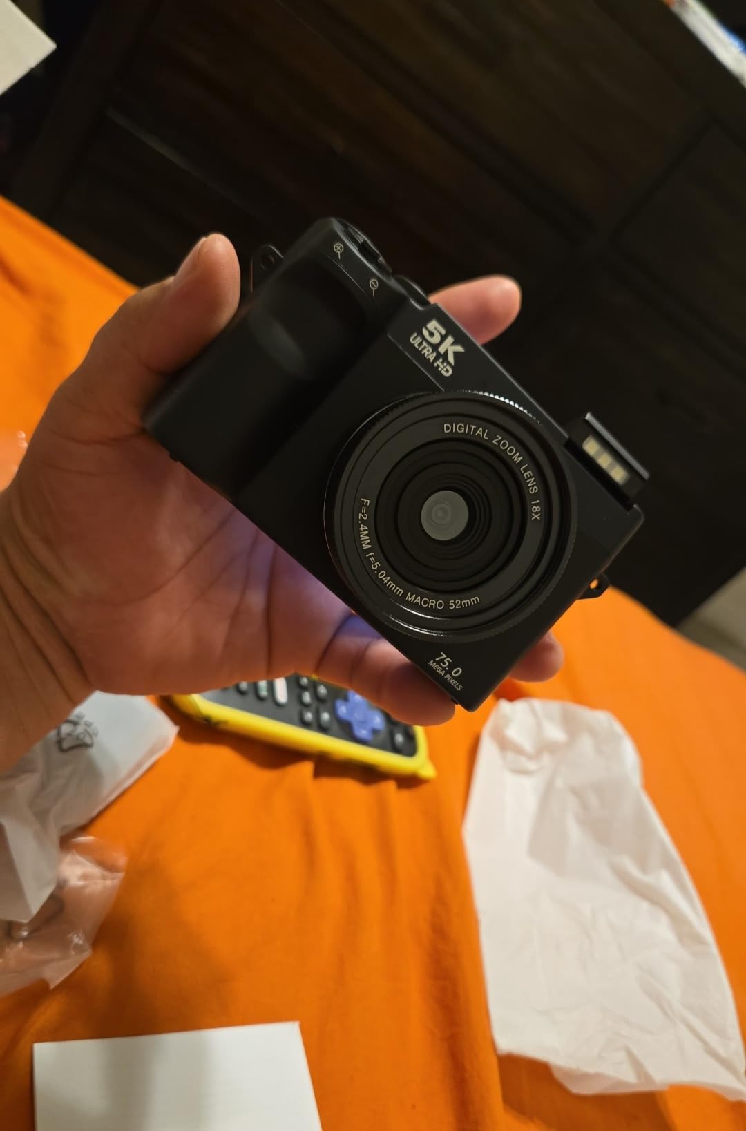 5K 75 MP Digital Camera for Photography with 18X Zoom, WiFi Autofocus Vlogging Camera with UHD Dual Lens, 64GB Card Point and Shoot Travel Cameras for Beginner and Teen 1 Charge for 2 Batteries, Gift customer photo 1