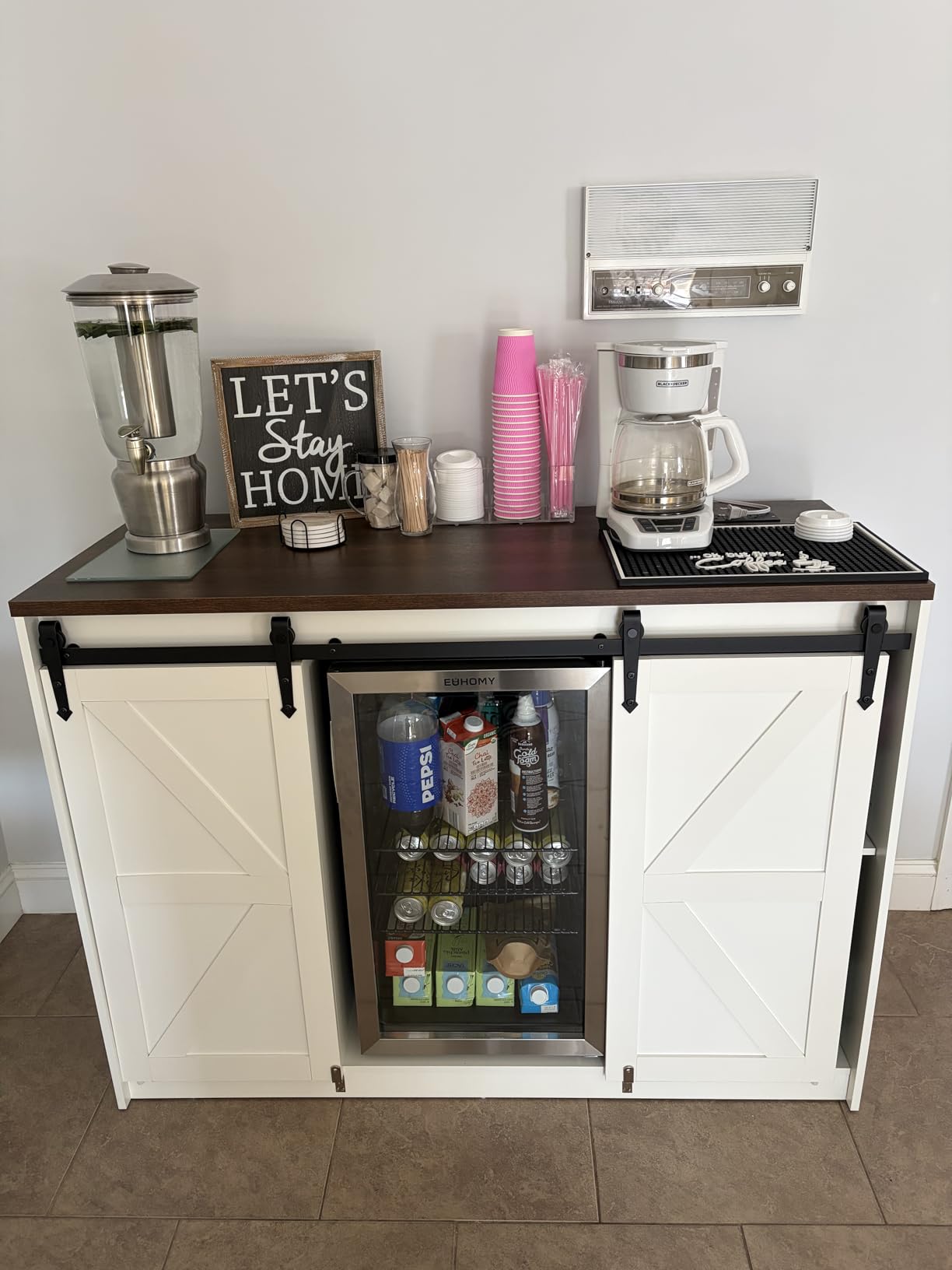 EUHOMY 25 bottle Wine Cooler Refrigerator, Freestanding Compressor Wine Fridge with Adjustable Temperature and Digital Control, Mini Fridge with Glass Door for Red White Wine, Beer, Black customer photo 2