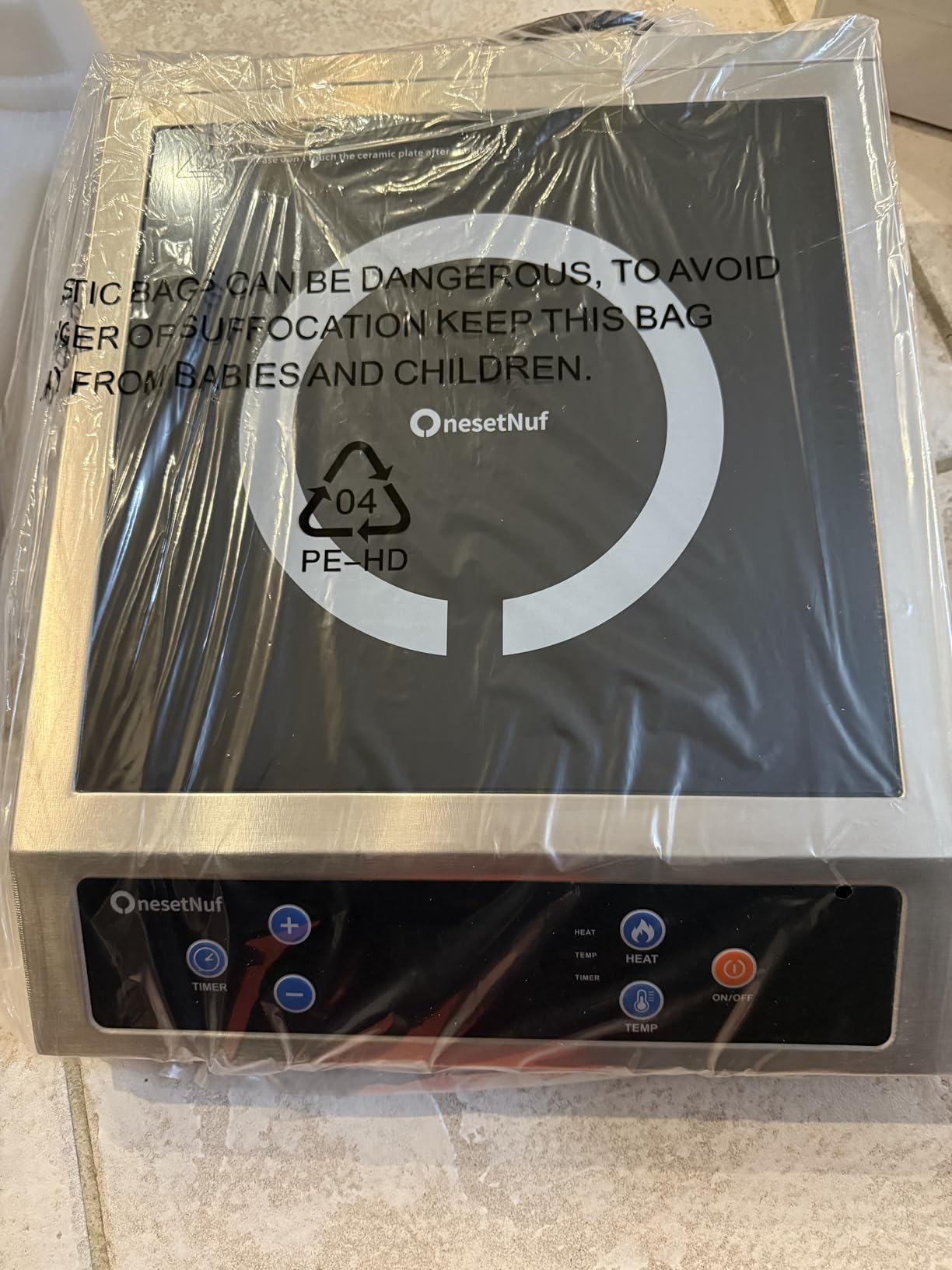 Stainless Steel Induction Cooktop, Professional-Grade Induction Cooker with Precise Temperature Control,Portable Countertop Burner with UL Certified, 10 Hours Timer Powerful 1800W Hot Plate customer photo 2