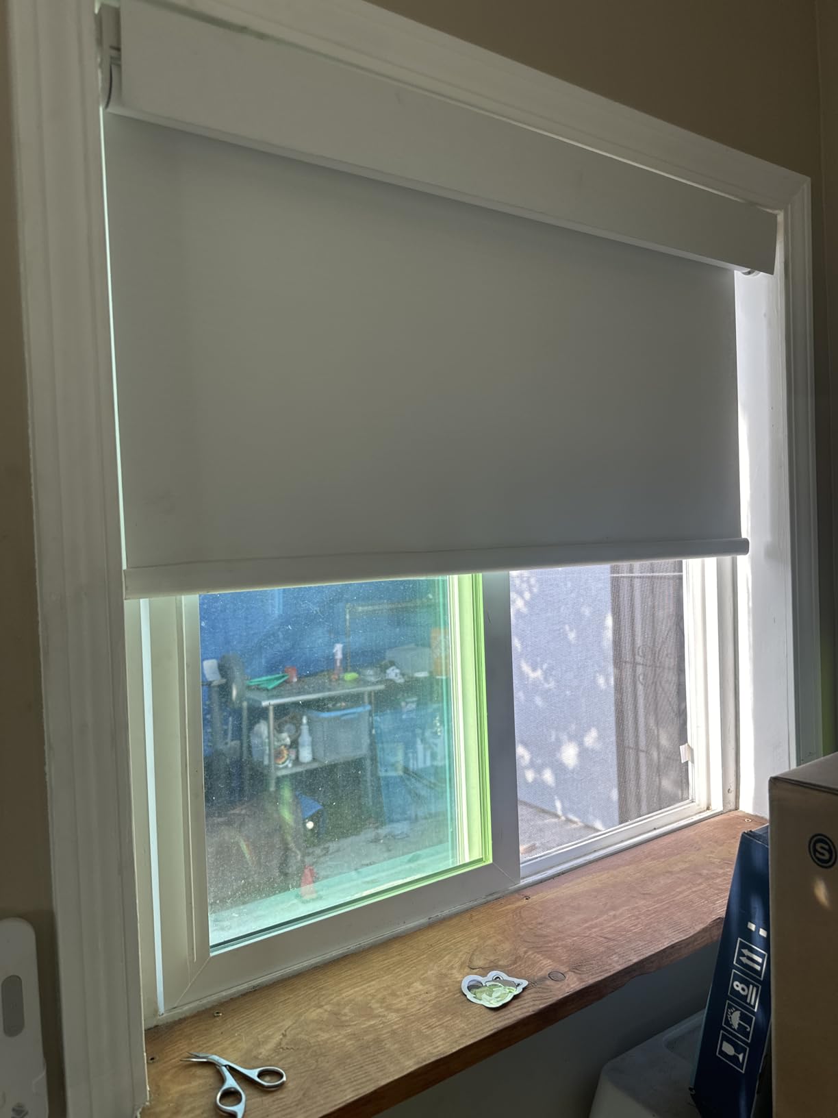 No Drill Motorized Blinds with Remote, Blackout Automatic Blinds with Solar Panel, Cordless Smart Electric Roller Shades for Windows customer photo 2