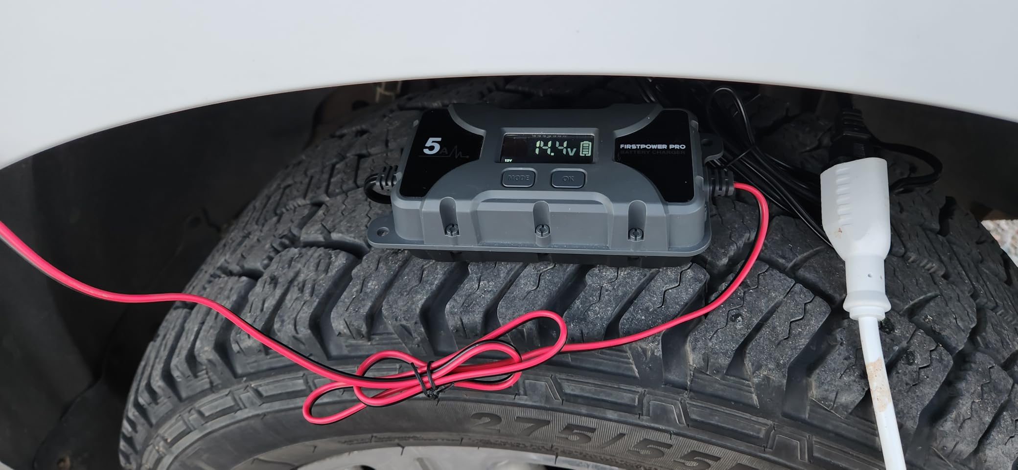 2 Bank Marine Battery Charger 5X2, 10A (5A/Bank) - 12V Waterproof Onboard Battery Charger, Battery Maintainer & Desulfator for SLA/AGM, Lithium (LiFePO4), Calcium & Deep-Cycle Battery- Charged 24/7 customer photo 1