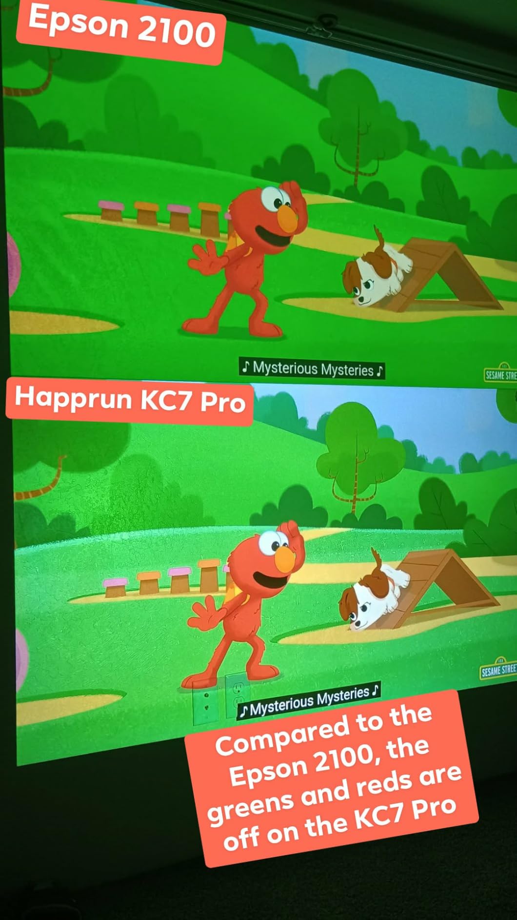 HAPPRUN 2500 ANSI Lumens Outdoor Projector with 4K Decoding, Dolby Audio, WiFi 6, Bluetooth 5.2 customer photo 1