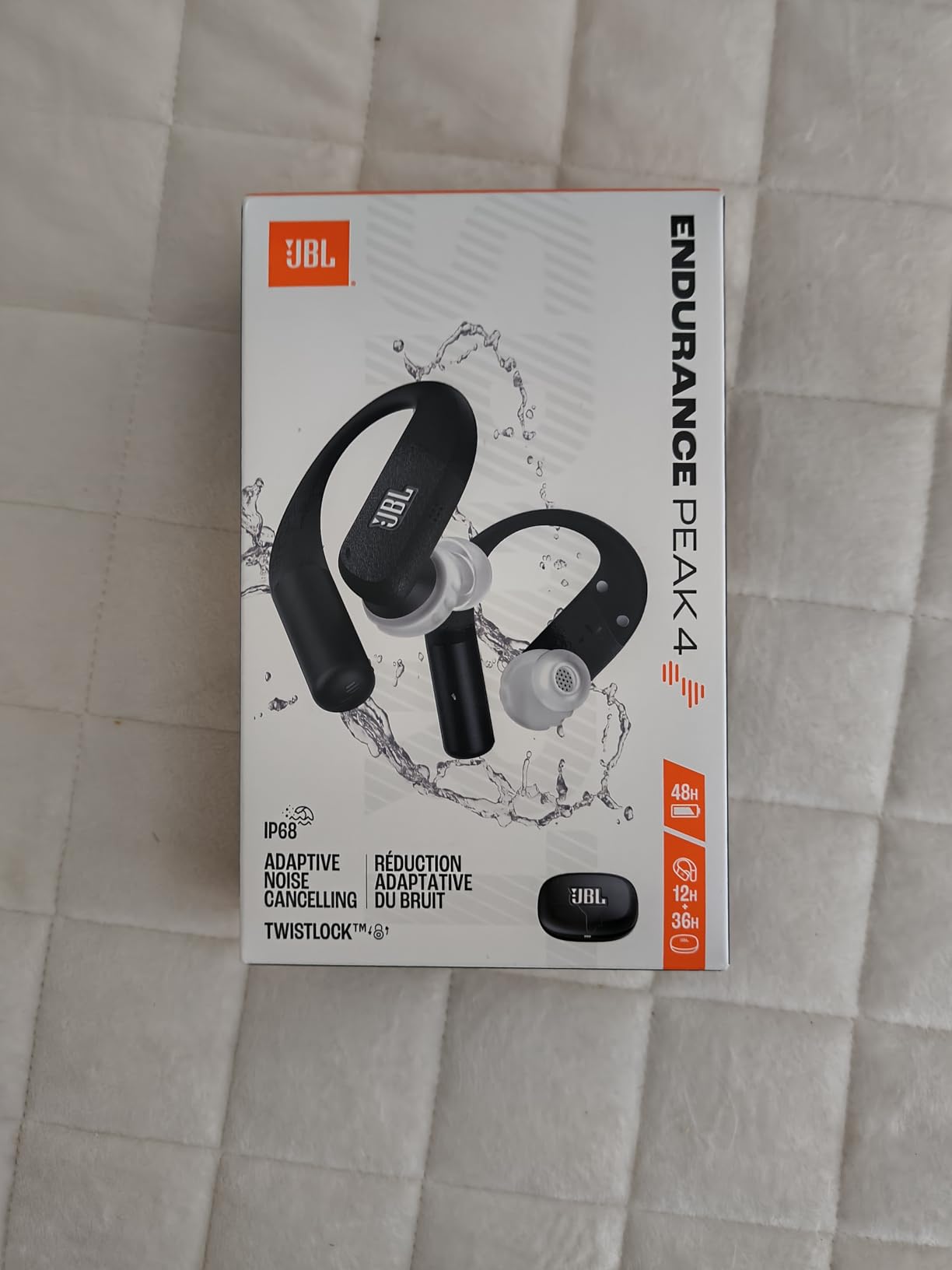 JBL Endurance Peak 4 - True Wireless Noise Cancelling Sport Earbuds, Up to 48Hrs Total Playback, Water & dust Proof (IP68), Secure fit with TwistLock Design, & 6 mics for Perfect Calls (Black/Grey) customer photo 2