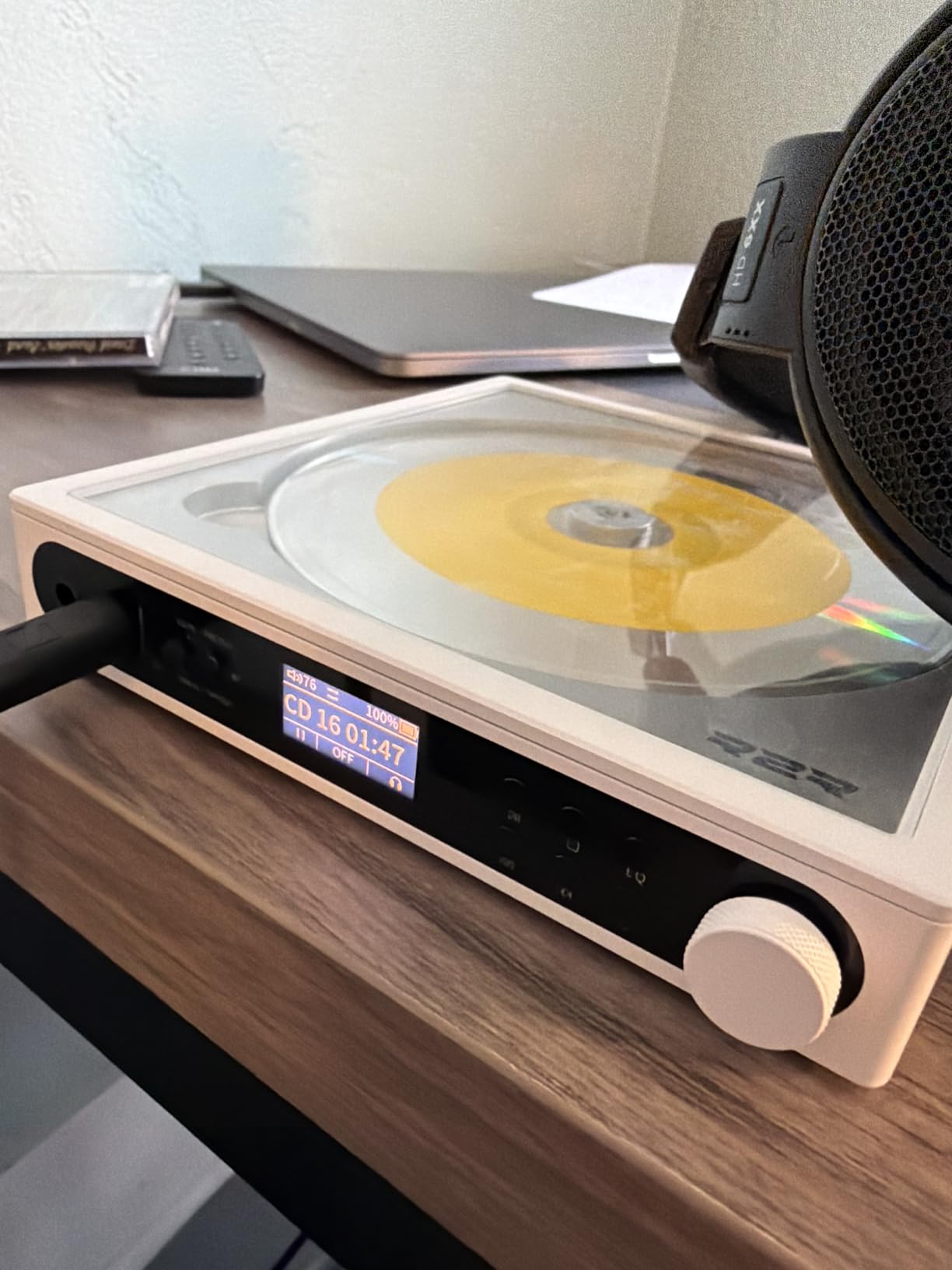 FiiO DM15 Portable Stereo CD Player with True 24Bit R2R DAC, 1150mW+1150mW High-Power Output, aptX Adaptive Bluetooth Transmitter, 24 Sound Presets, USB/CD HiFi Audio, HD Display (Black) customer photo 2