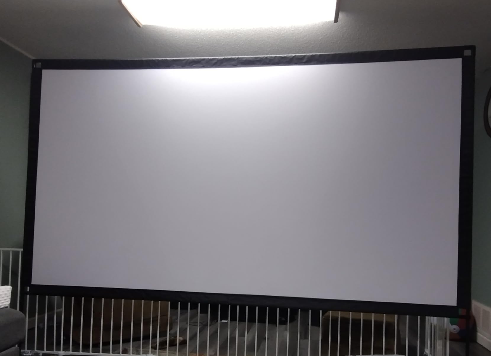 120inch Outdoor Projector Screen with Stand: 16:9 4K HD Portable Projector Screen Outdoor Indoor - Front/Rear Movie Screen with Carry Bag, Sandbag - Projection Screen for Backyard, Camping, Theater customer photo 2