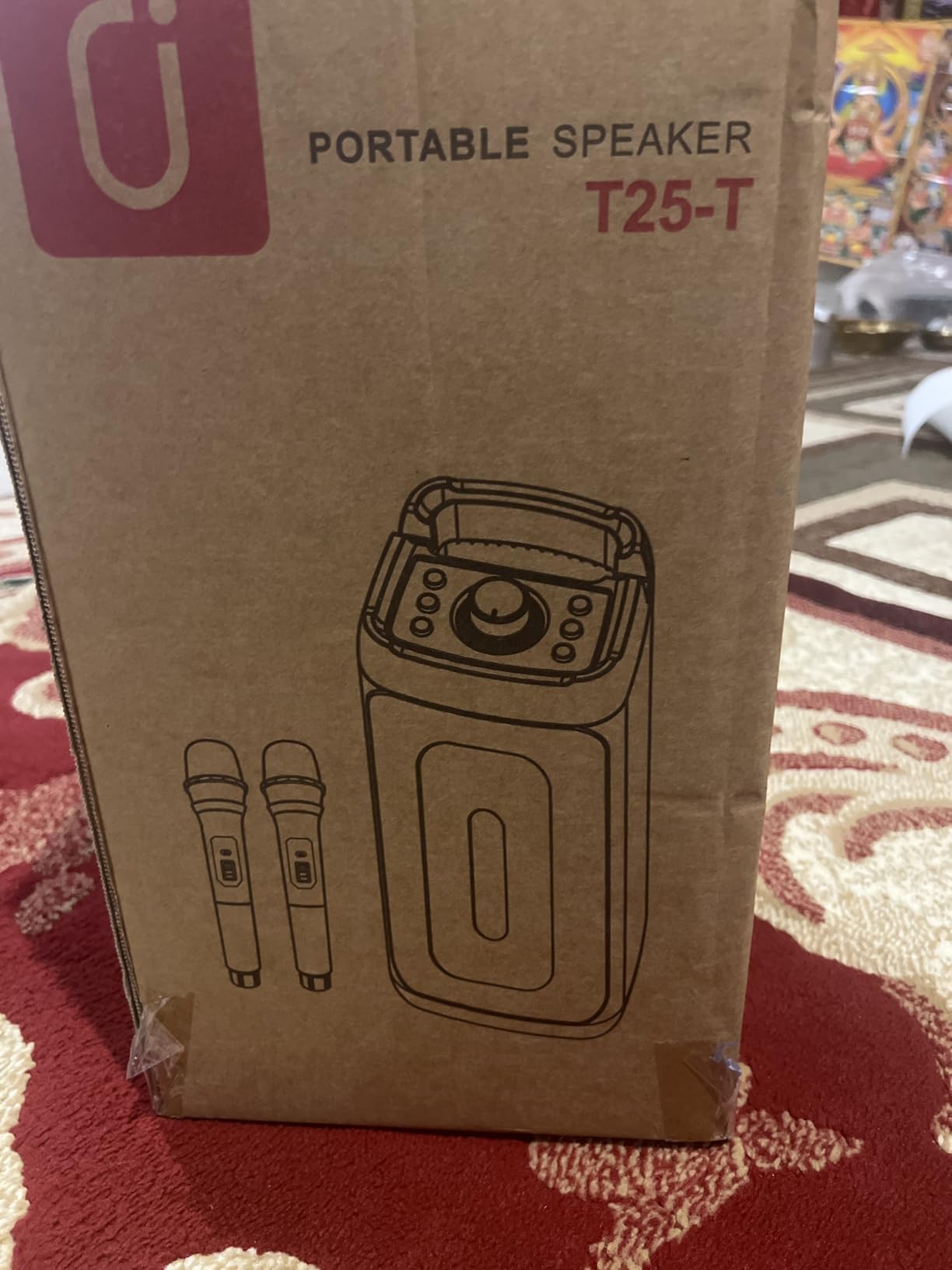 Karaoke Machine, Portable Bluetooth 5.3 Karaoke Speaker with 2 Wireless Microphones for Adults, PA System Speaker for Gatherings,Home Party,Outdoor,Camping, Support USB/TF Card/AUX in customer photo 1