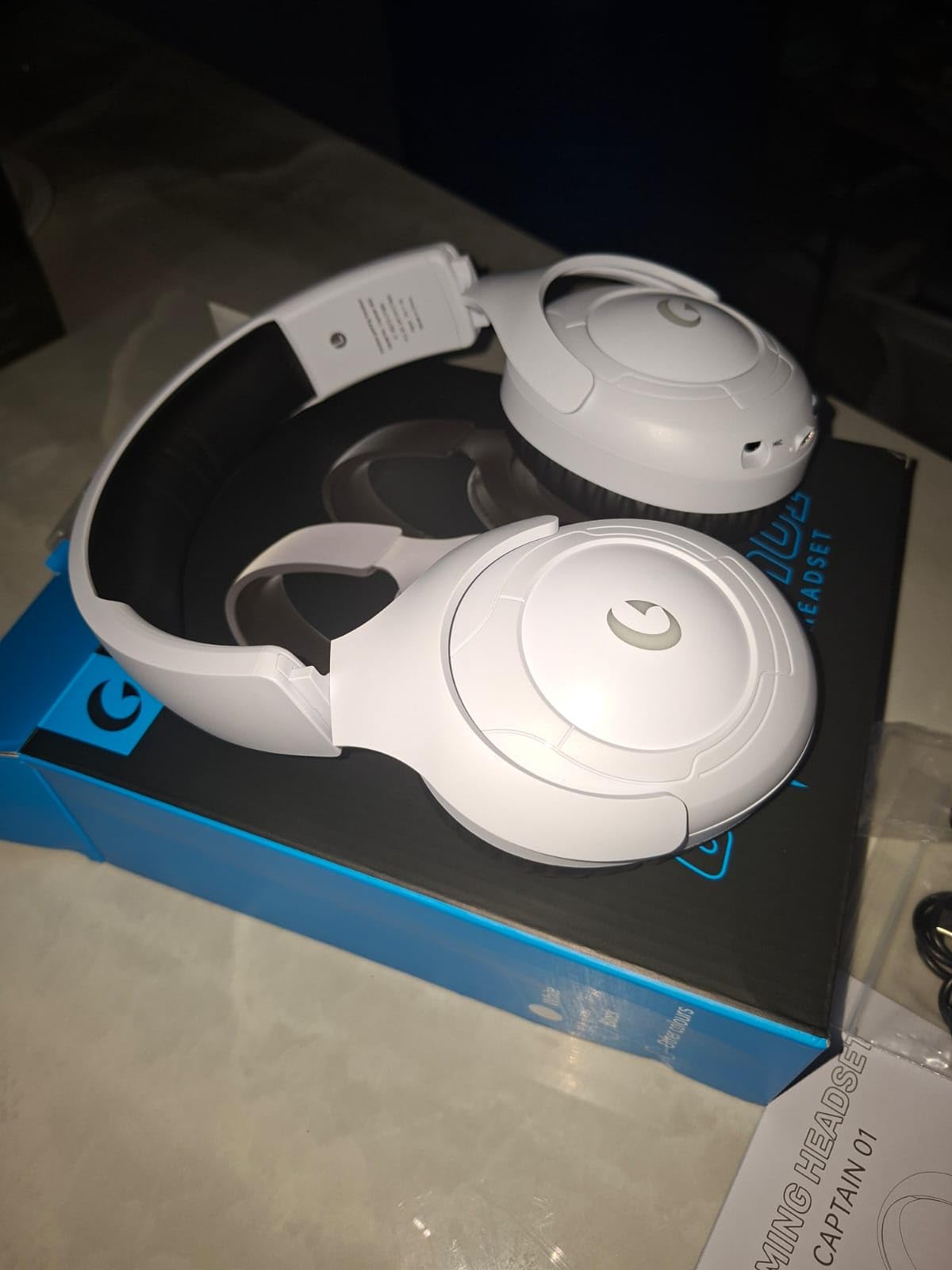 Wireless Gaming Headset for PS5/PS4,PC,Switch,Mac, 2.4GHz Gaming Headset with Mic, 45H Battery, Surround Sound, Noise Cancelling Over Ear Headphones Bluetooth 5.3, for Xbox Needs 3.5mm Cable - White customer photo 1