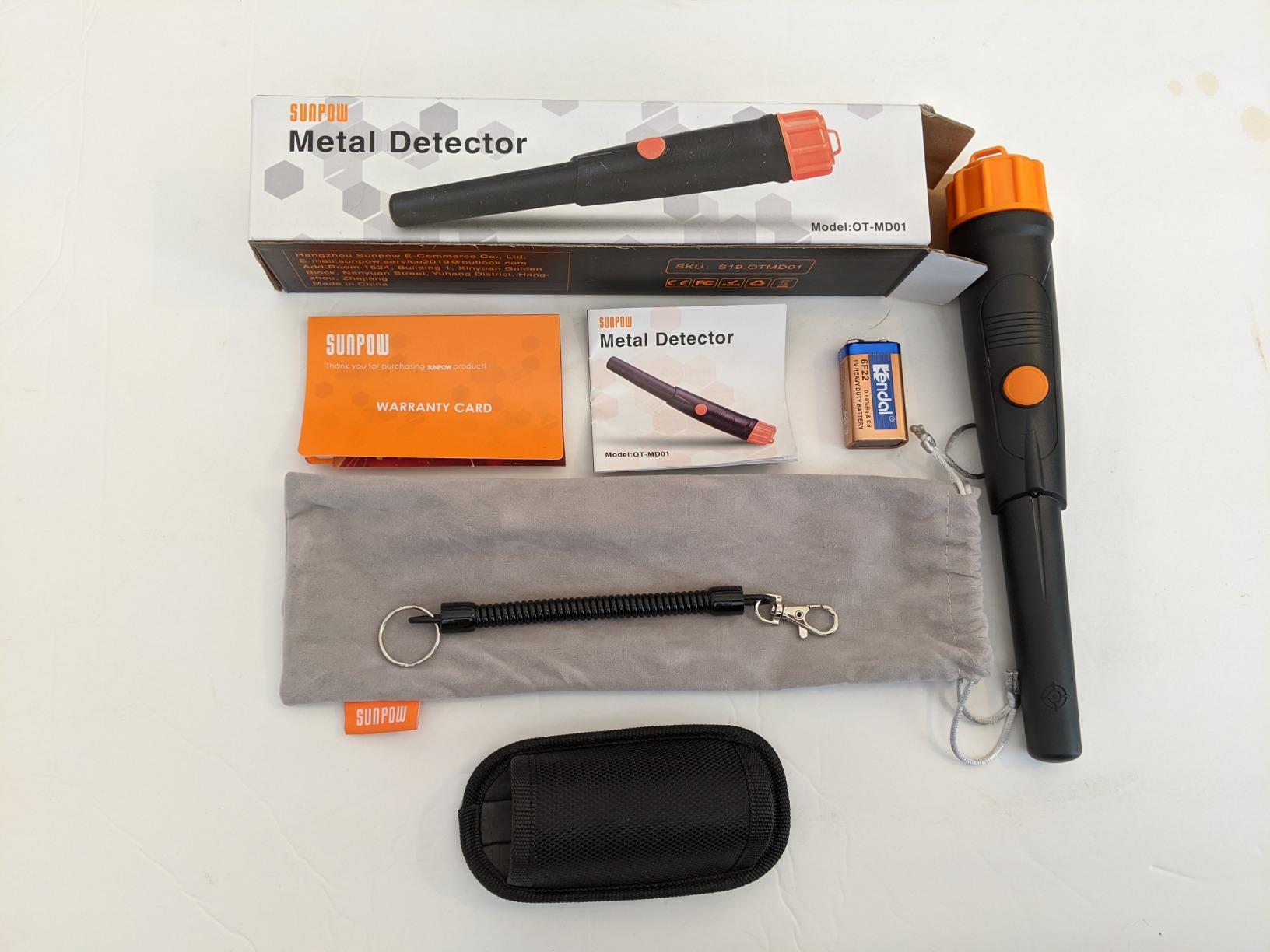 SUNPOW Professional Metal Detector for Adults - Pinpoint Accurate & Easy to Use - 12