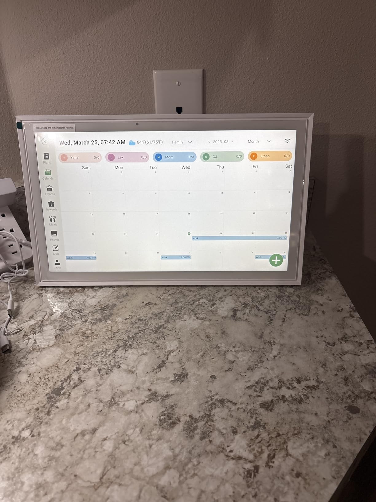WiFi Digital Calendar Smart Family Planner,Chore Charts, Achievement Rewards, AI Meal Planning, Smart Touchscreen Interactive Display for Schedules and Cloud Photo Desk Bases, Gifts for Women Men, Gifts for Mom Dad, 10.1'' Black customer photo 1
