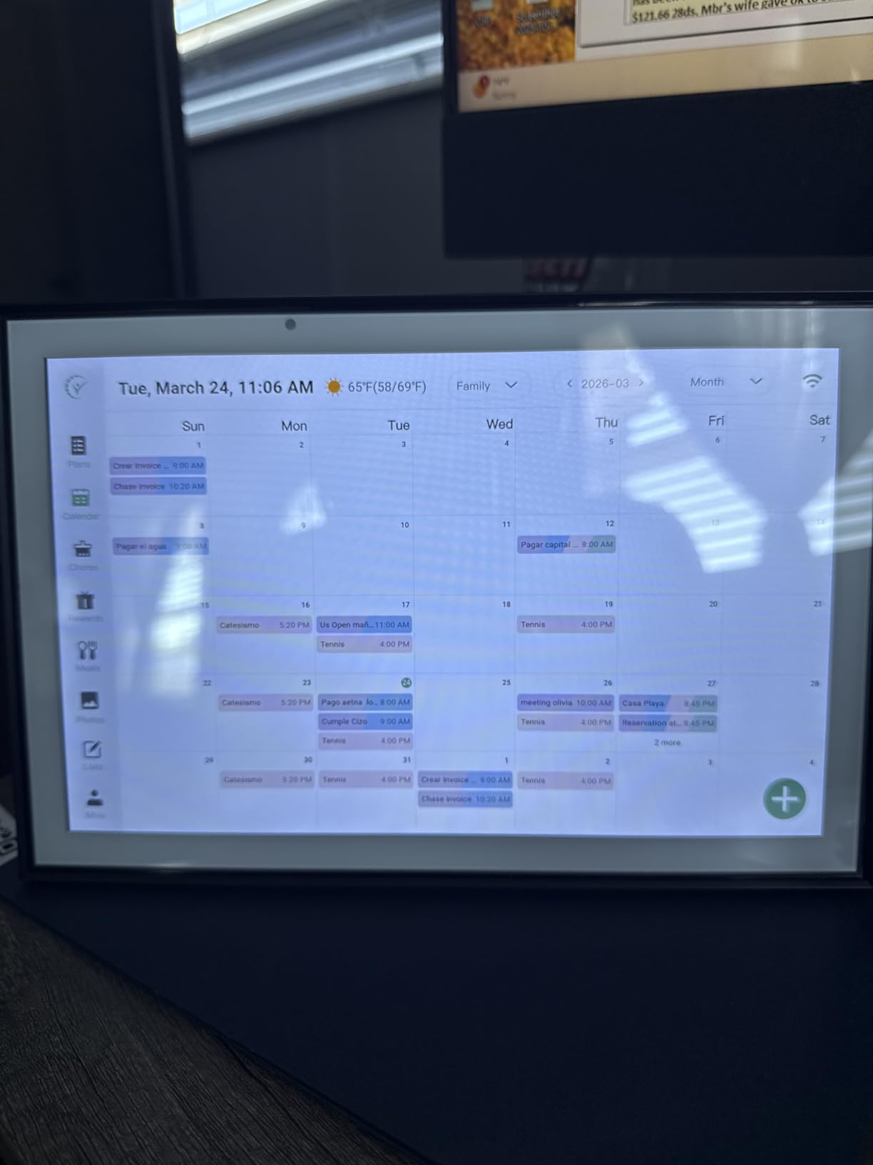 WiFi Digital Calendar Smart Family Planner,Chore Charts, Achievement Rewards, AI Meal Planning, Smart Touchscreen Interactive Display for Schedules and Cloud Photo Desk Bases, Gifts for Women Men, Gifts for Mom Dad, 10.1'' Black customer photo 2