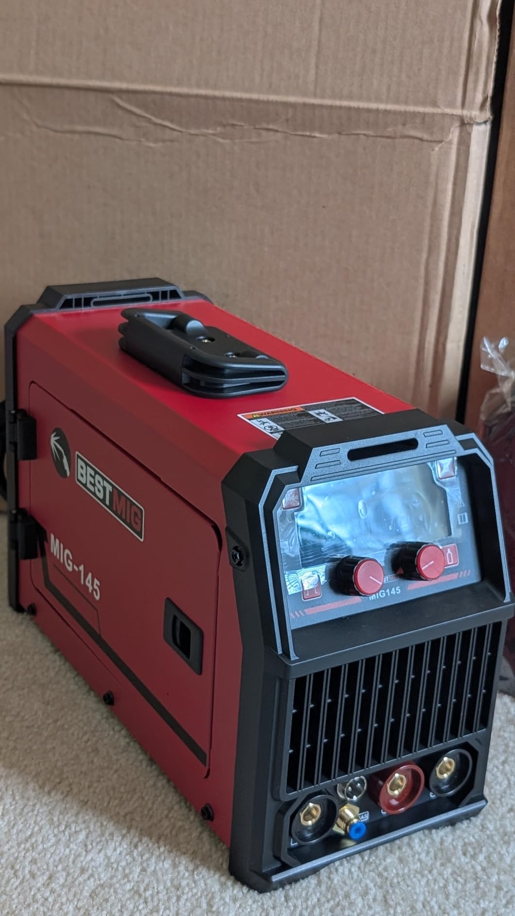 BESTMIG 145A 4-in-1 Multi-Process Welder, 110V/220V MIG/TIG/MMA/Stick Welding Machine, Gas & Gasless Flux Core Welder with Synergy IGBT Inverter, Includes Welding Helmet & Gloves customer photo 1