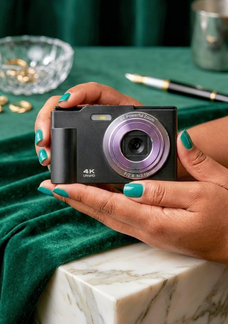 Digital Camera, FHD 4K Digital Point and Shoot Camera with 16X Zoom Anti Shake, 48MP Compact Small Camera with 32GB Card for Boys Girls Kids customer photo 1