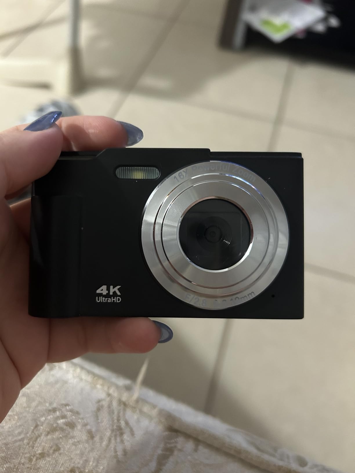 Digital Camera, FHD 4K Digital Point and Shoot Camera with 16X Zoom Anti Shake, 48MP Compact Small Camera with 32GB Card for Boys Girls Kids customer photo 2