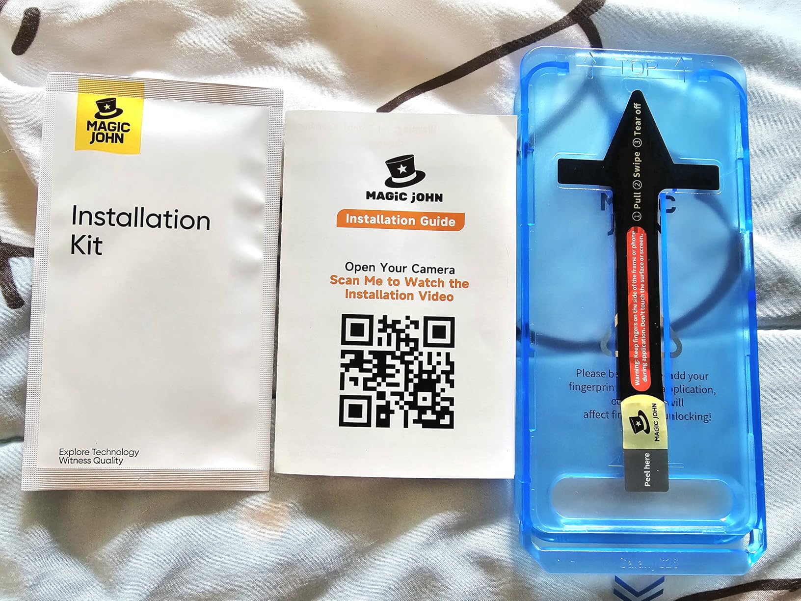 MAGIC JOHN for Samsung Galaxy S26 Screen Protector 6.3 inch[NOT for Ultra], Fast Easy Installation, Auto Dust-Elimination, 9H Tempered Glass HD, Fingerprint Unlock, Bubble Free, Anti-Scratch, 2 PACK customer photo 1