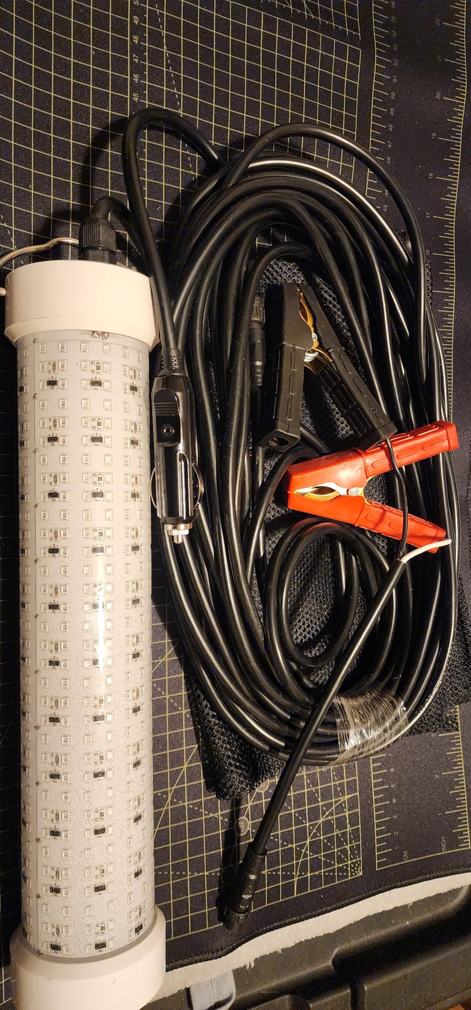 Goldlife 400W LED Green Underwater Fishing Light, 12Inch 100ft Cable, 110V GFCI Safety Plug, IP69K Submersible Attractants Light for Docks/Boats/Kayaks, for Fresh & Salt Water Fishing customer photo 1