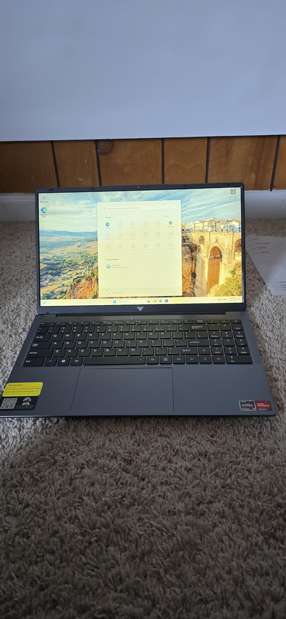 Light Gaming Laptop with AMD Ryzen7 7730U Processor(Up to 4.5GHz,8C/16T),16GB DDR4 RAM 512GB SSD, AMD Radeon Graphics,WiFi 6,15.6 inch IPS Display,Webcam, Windows 11 Laptop Computer for Video Editing customer photo 2