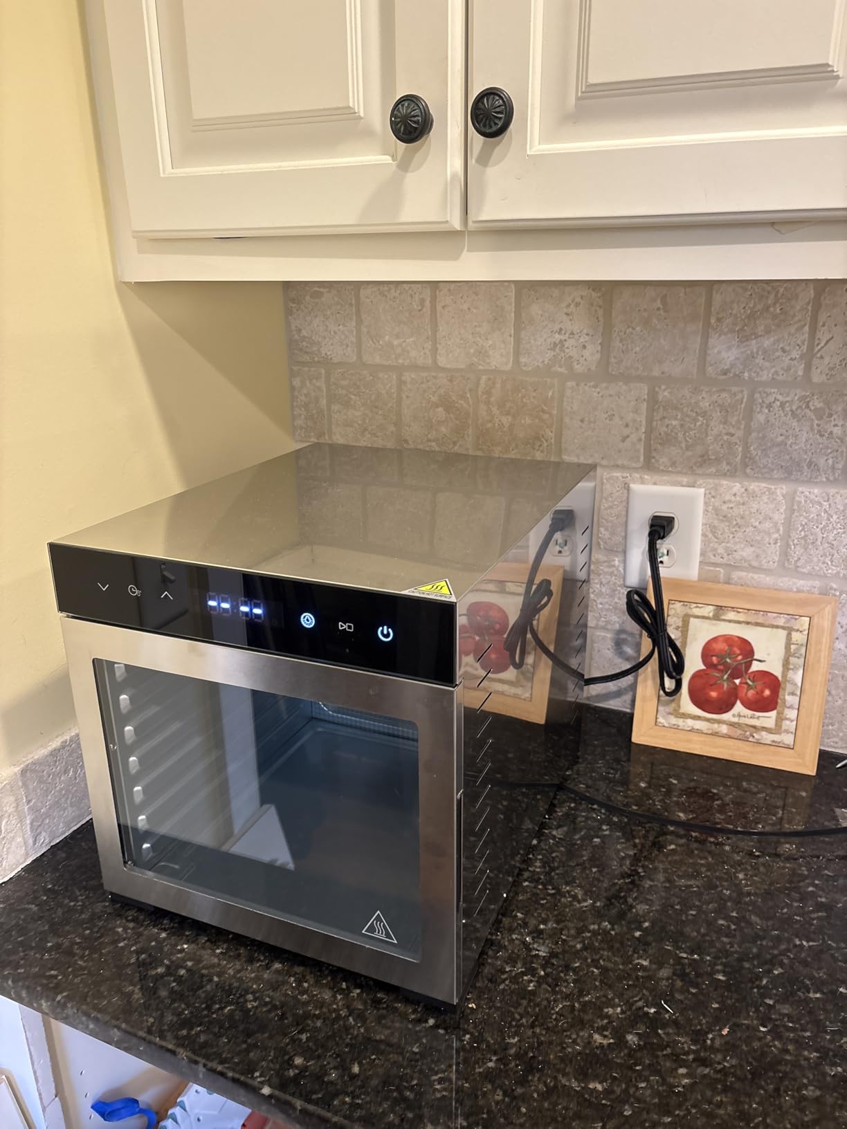 OLIXIS Food Dehydrator Machine, 500W Jerky Dehydrators with 8 Stainless Steel Large Trays, 185°F Temperature Control & 24H Timer Food Dryer for Fruit Meat Herb Dog Treats, Black customer photo 1