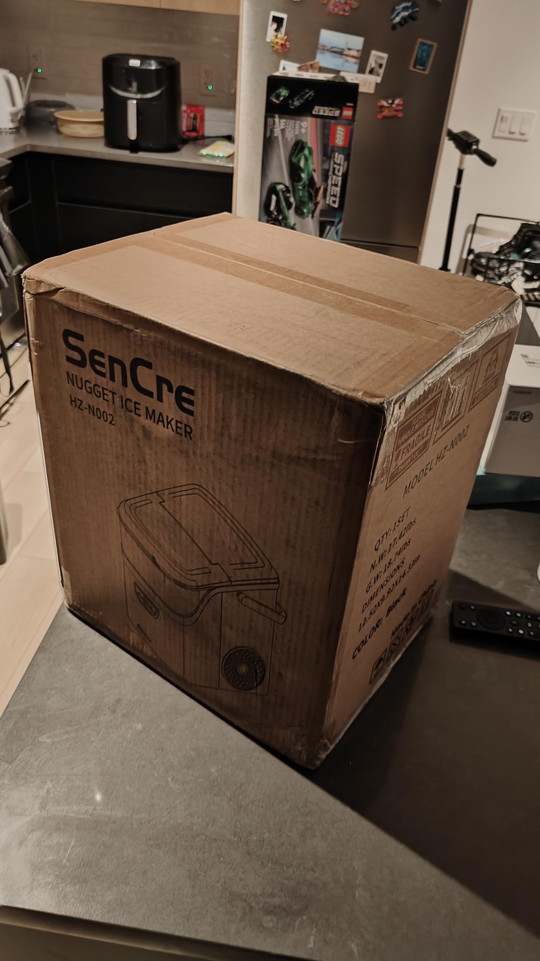 Nugget Ice Maker with Handle, 40lbs/Day Countertop Ice Maker Ready in 5 Mins, Soft Sonic Ice, Auto-Cleaning Ice Makers Portable Ice Machine for Home Kitchen Office Party & Large Families customer photo 2