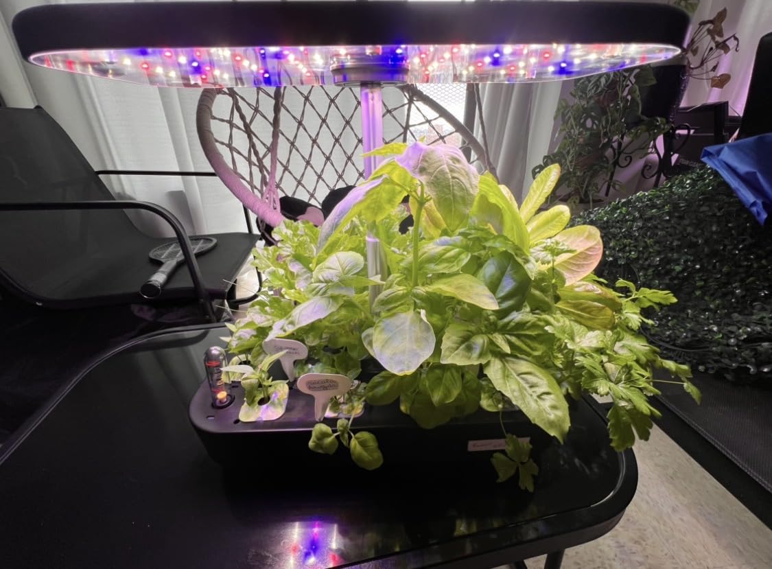 owltron Smart Hydroponics Growing System Kit, 15 Pods Indoor Herb Garden with 36W LED Grow Light & APP Control, Planting Height Up to 30