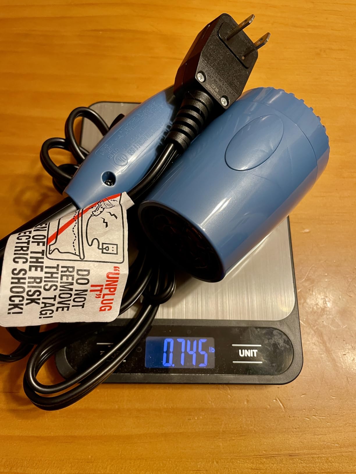 Conair Travel Hair Dryer with Dual Voltage, 1600W Compact Blow Dryer with Folding Handle, Blue customer photo 1