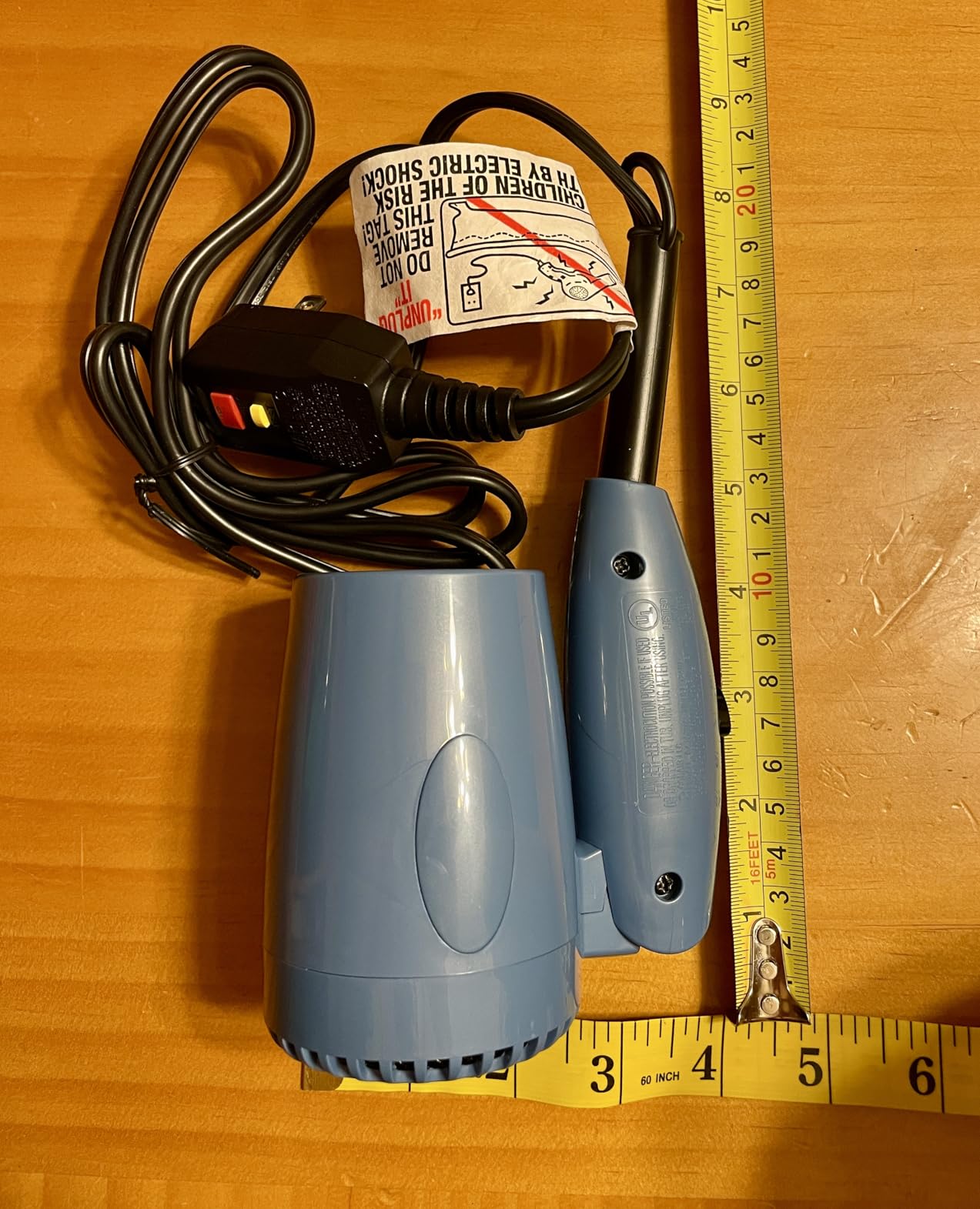 Conair Travel Hair Dryer with Dual Voltage, 1600W Compact Blow Dryer with Folding Handle, Blue customer photo 2