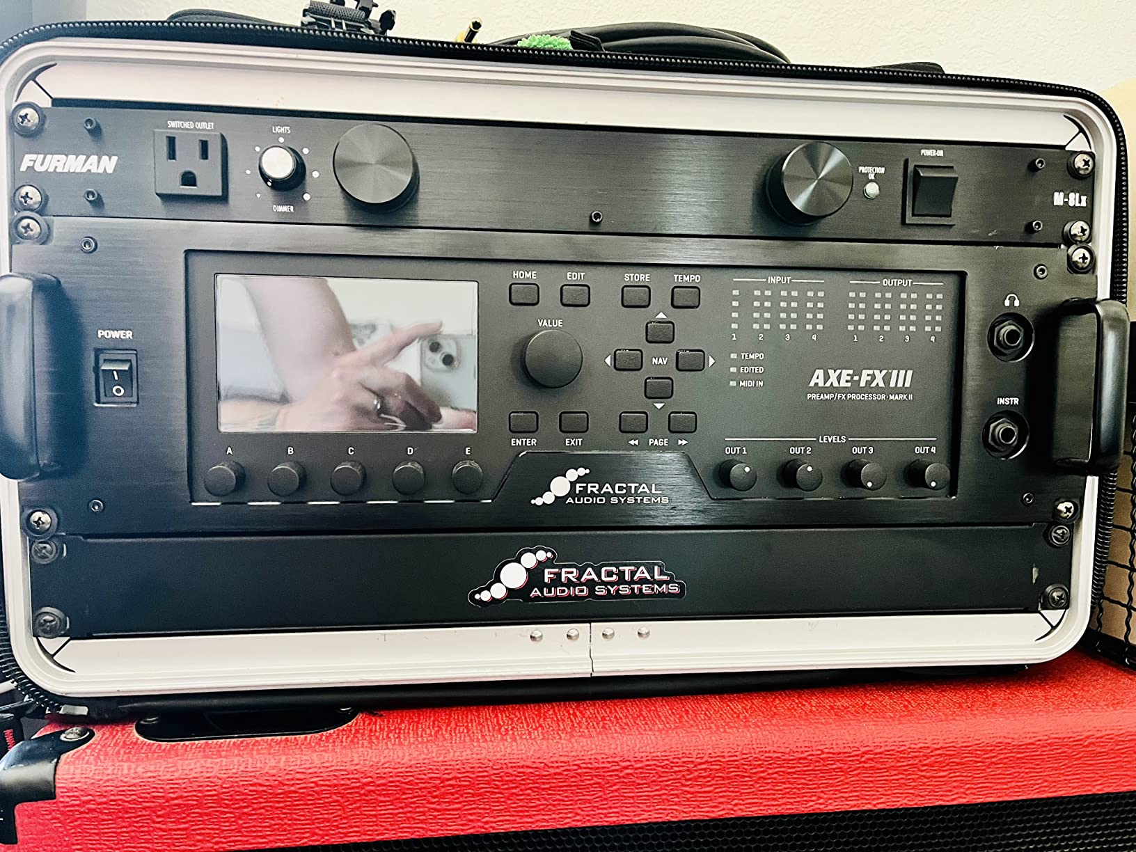 Furman M-8Lx Standard Level Power Conditioning, 15 Amp, 9 Outlets with Wall Wart Spacing, Pullout Lights customer photo 1