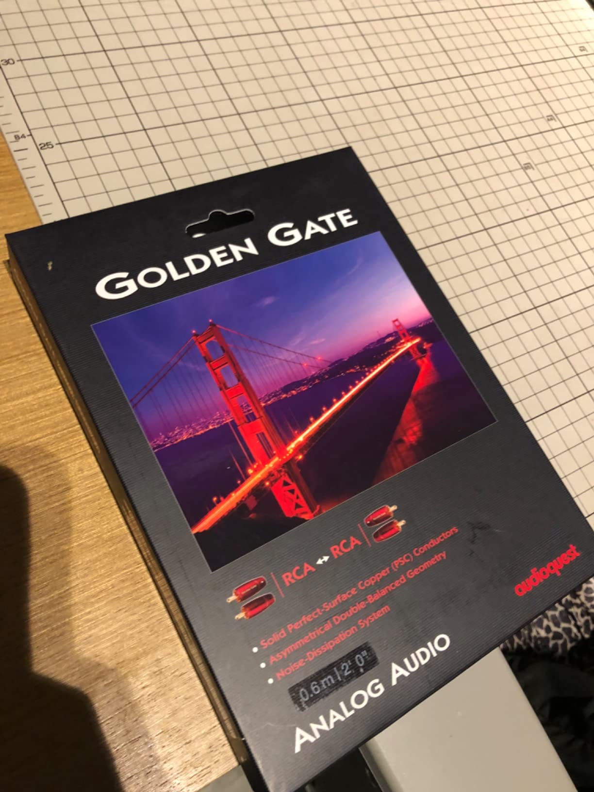 AudioQuest Golden Gate Stereo Cable with 4 RCA Plugs, 0.6 m customer photo 1