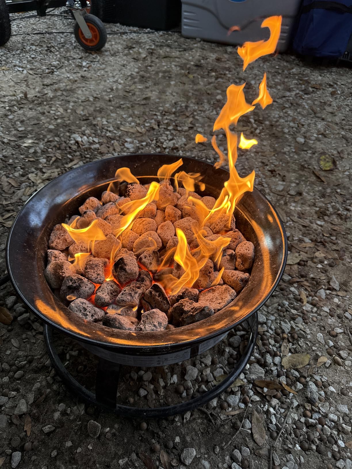 Outland Living Portable Propane Fire Pit, 19-inch, 58,000 BTU Smokeless Gas Firebowl | Perfect for Camping, Patio, Backyard, Tailgating, Deck, RV | Black 823 Standard customer photo 1