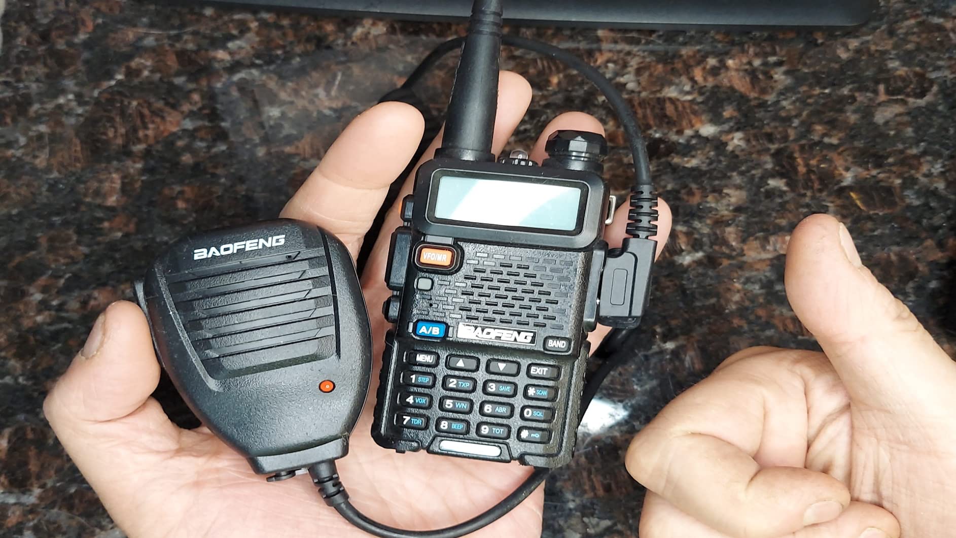 Baofeng BF-S112 Two Way Radio Speaker, Black, Auxiliary customer photo 2