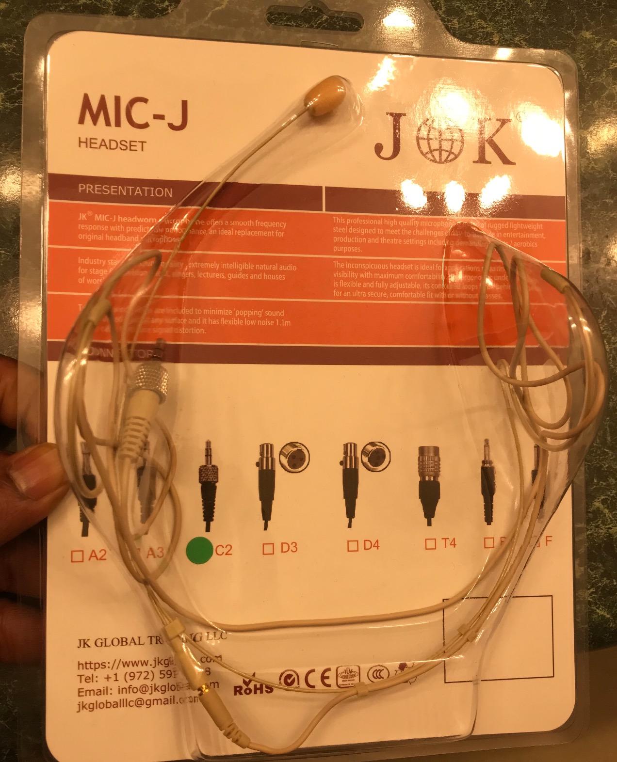 J K Professional Headset/Headworn Microphone MIC-J 071S Compatible with Sennheiser Wireless System customer photo 1