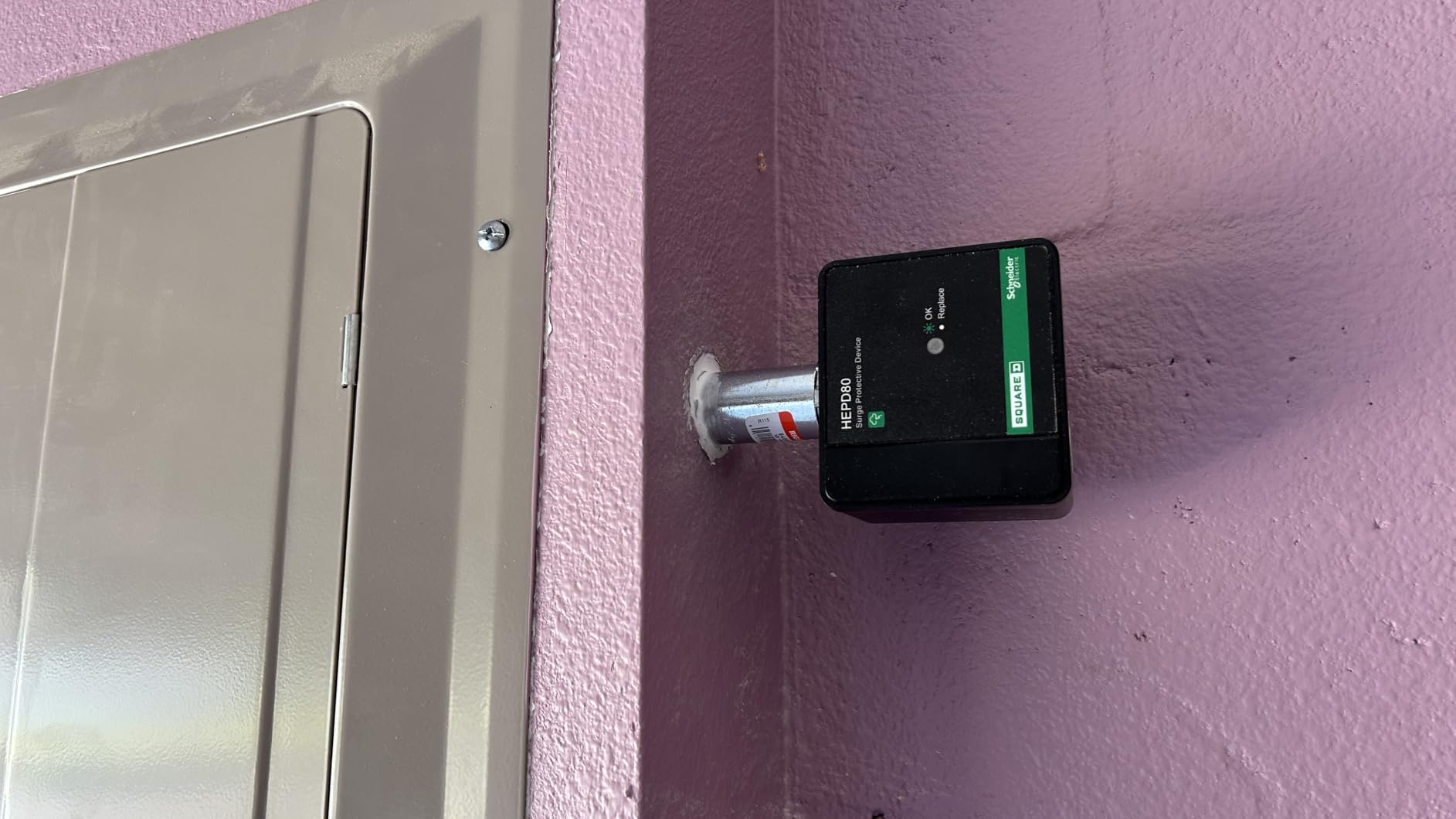 Square D HEPD80 Universal Whole House Surge Protection Device, 1-Phase, 3-Wire for 120/240V, 80kA customer photo 1