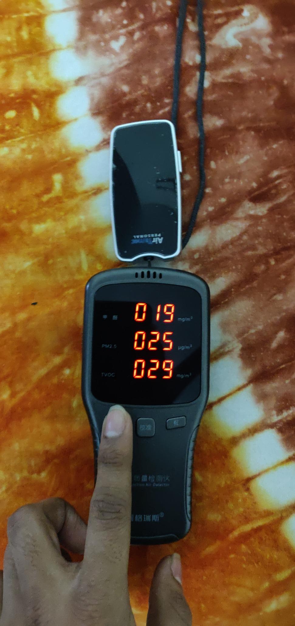 AirTamer A310 Personal Air Purifier Necklace - Rechargeable Wearable Air Cleaner for Travel, Office & Everyday Use - Silent, Lightweight, Black with Metal Case customer photo 2