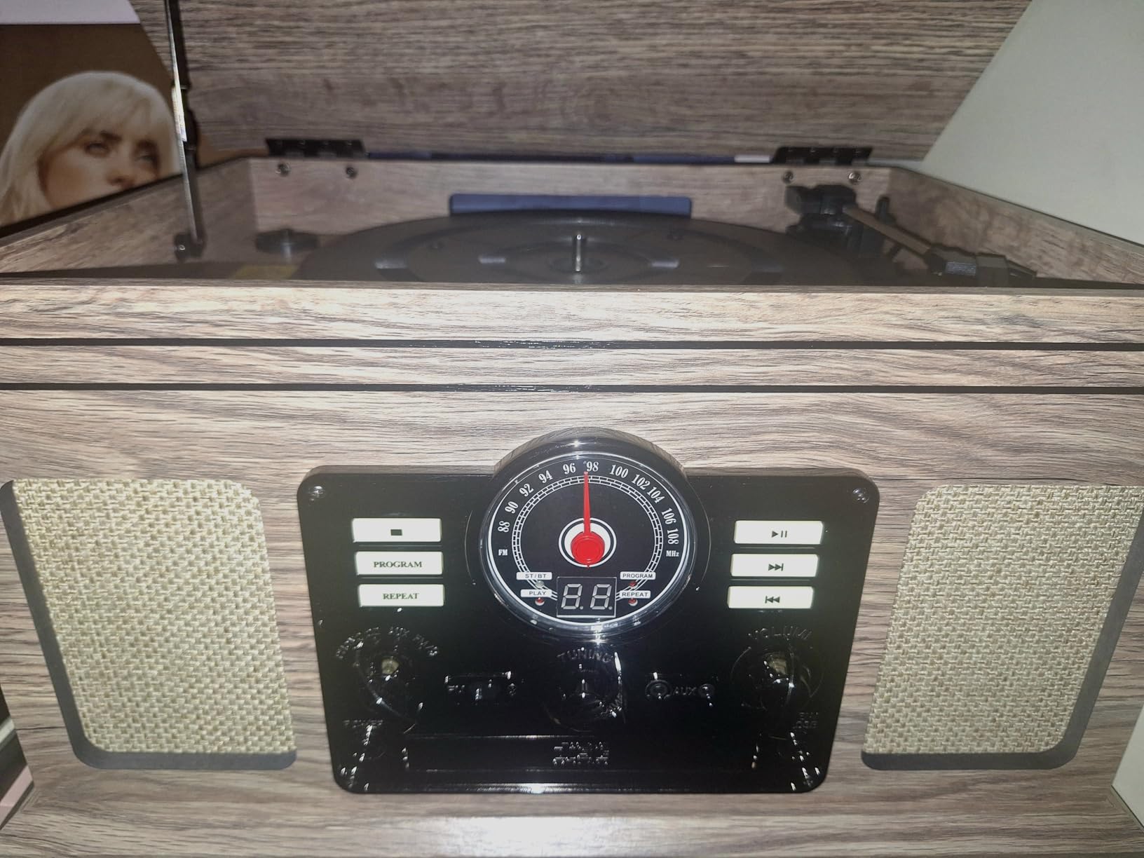 Victrola The Quincy 6-in-1 Bluetooth Record Player & Multimedia Center with Built-in Speakers, 3-Speed Turntable customer photo 2