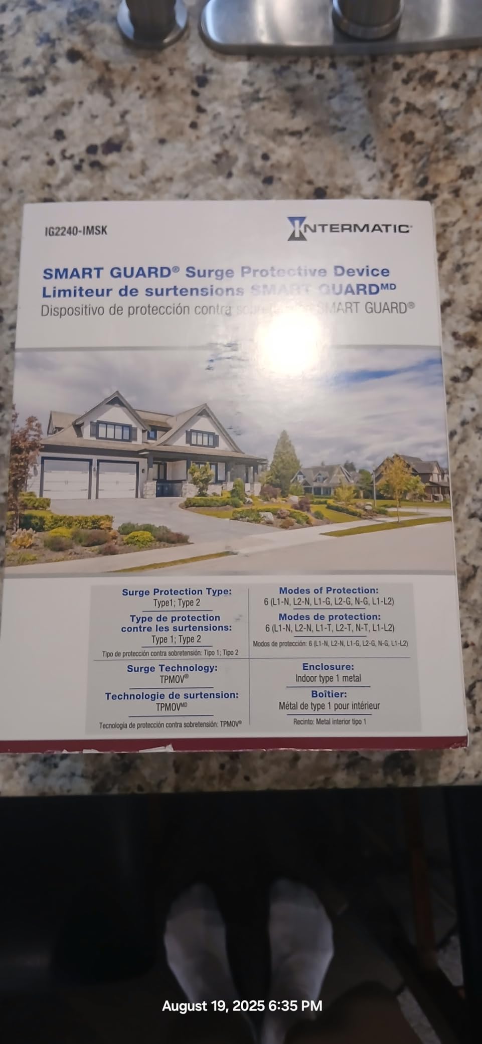 Intermatic IG2240-IMSK Advanced Surge Protection with Easily Replaceable IMODULES - Intermatic Smart Guard IG2240-IMSK Whole Home Surge Protector, Black customer photo 2