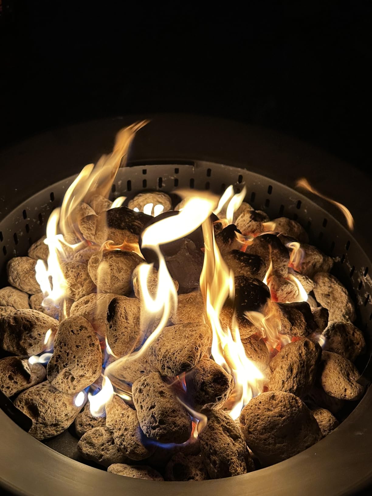 Outdoor Portable Propane Fire Pit, 19-Inch, 60,000 BTU with Cover & Carry Kit, Camping Propane Fire Pits, Gas Firebowl, Portable Gas Fire Pit for Outside Patio, Backyard, Camping, RV, Deck, Tailgating customer photo 1